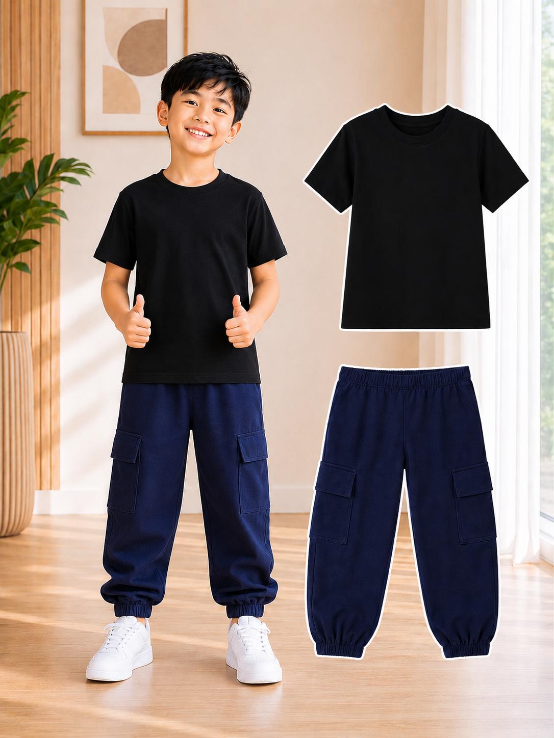 XDM-Kids Premium Cargo Pants Set for Boys |  Best fit for ages 2 - 8 YRS OLD