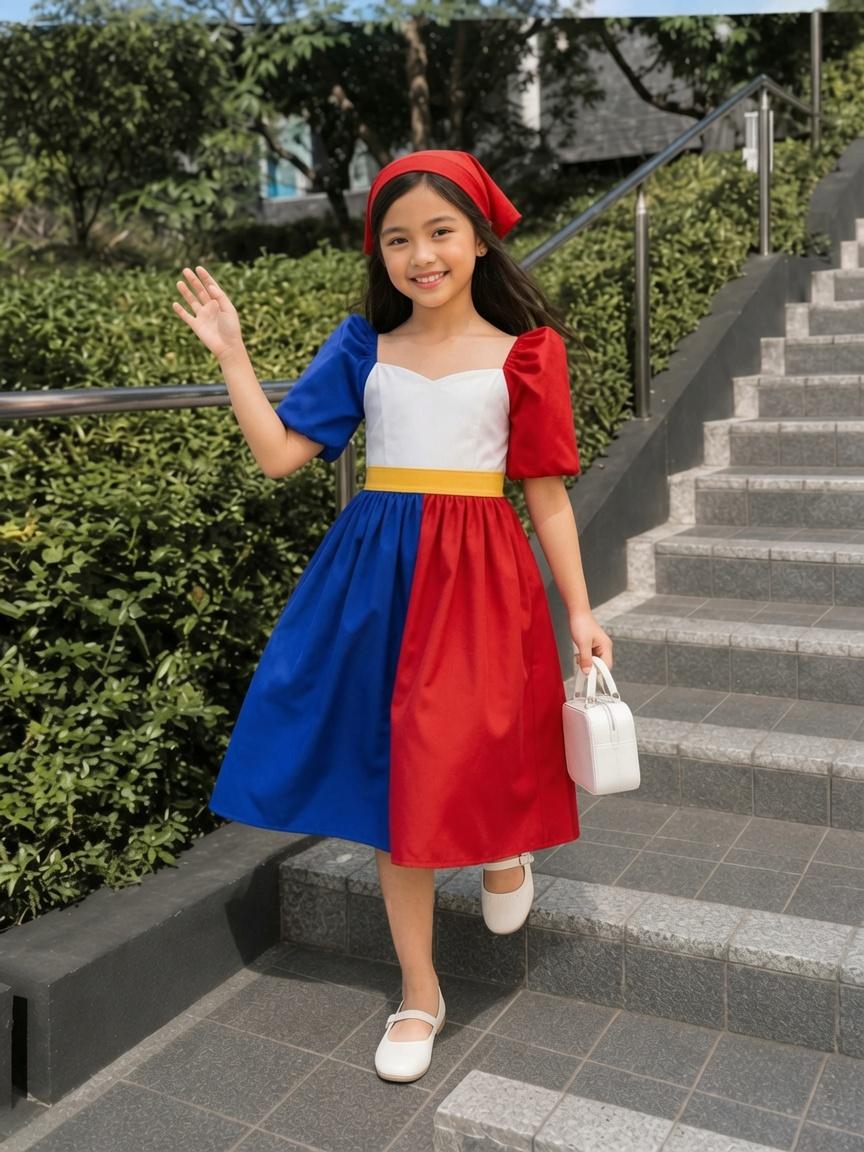 XDM Kids Filipiniana Dress & Matching Boys Filipino Coordinates | Premium Collection | Perfect for Buwan ng Wika, School Programs & Cultural Events