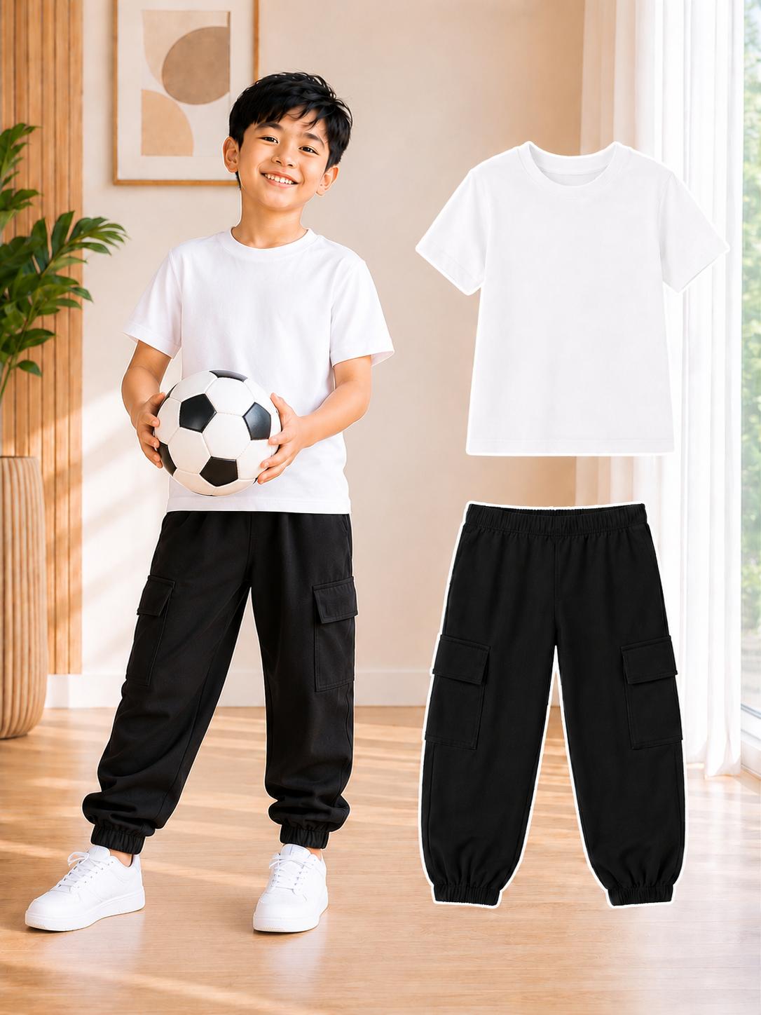 XDM-Kids Premium Cargo Pants Set for Boys |  Best fit for ages 2 - 8 YRS OLD