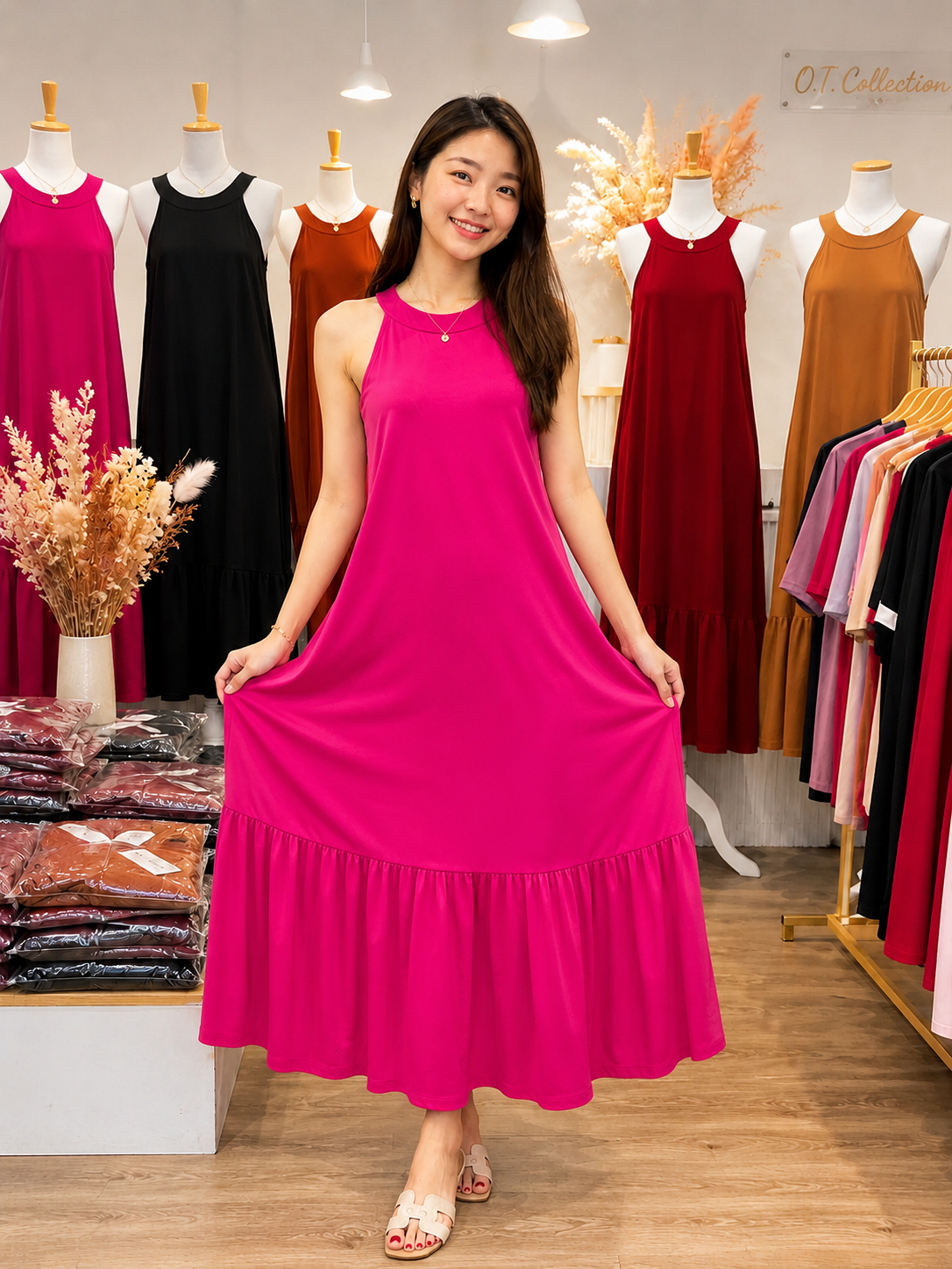 XDM FITS-Premium Challis Maxi Dress for regular size