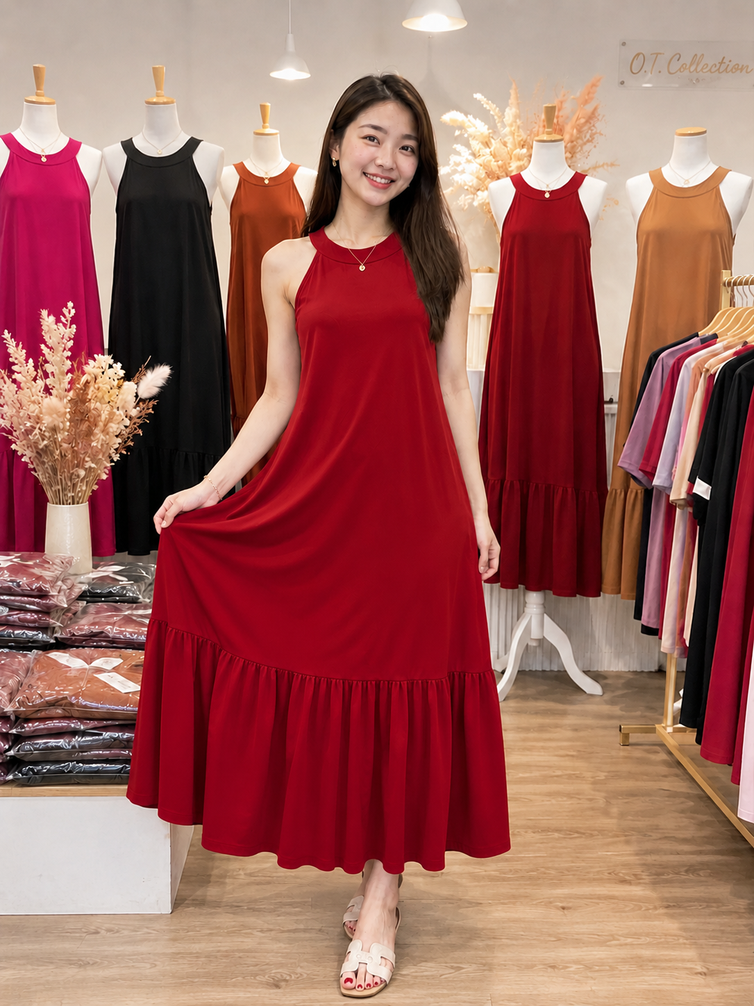 XDM FITS-Premium Challis Maxi Dress for regular size