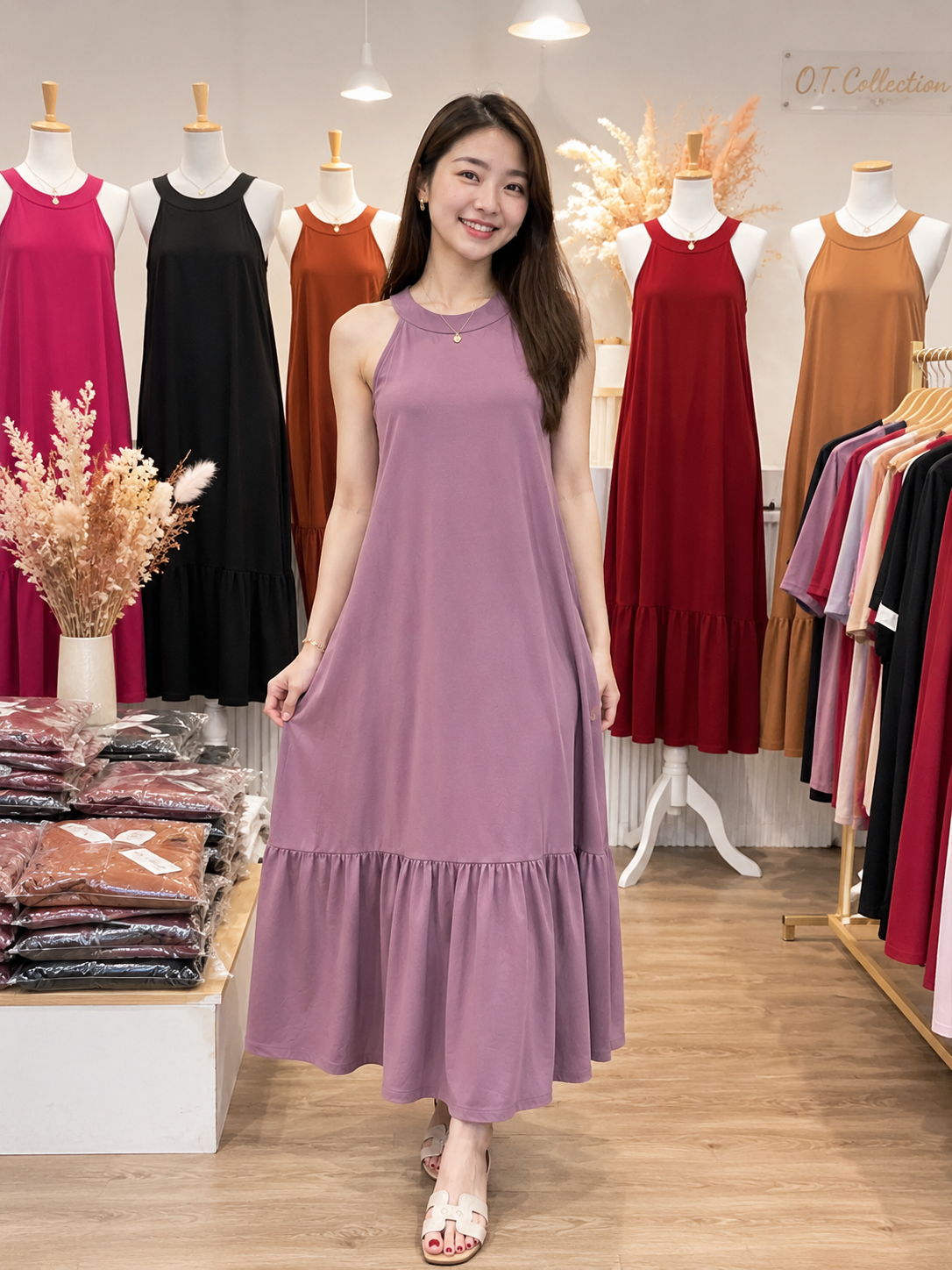 XDM FITS-Premium Challis Maxi Dress for regular size