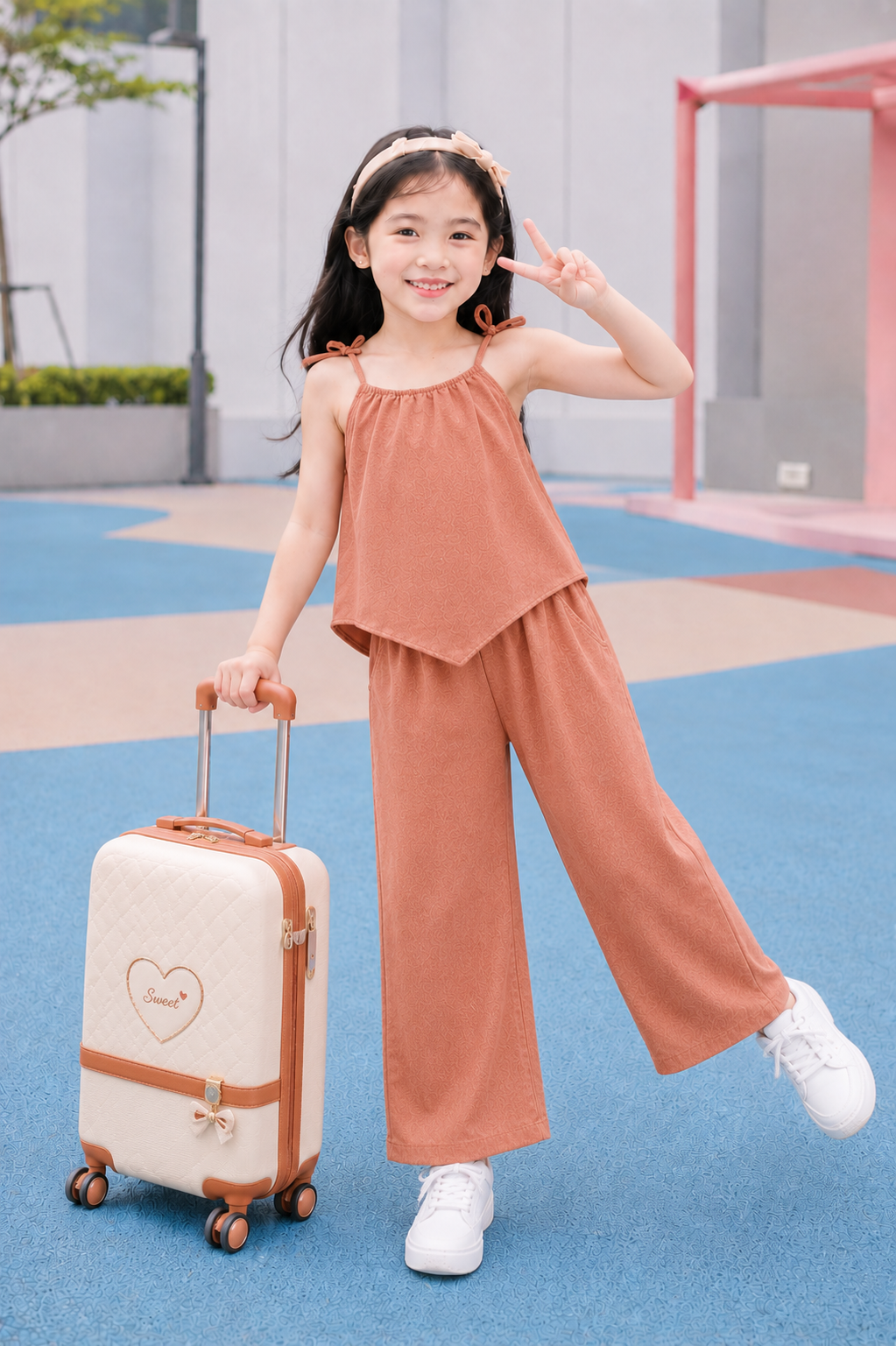 XDM - Best Seller Cotton Linen Terno Set for Kids