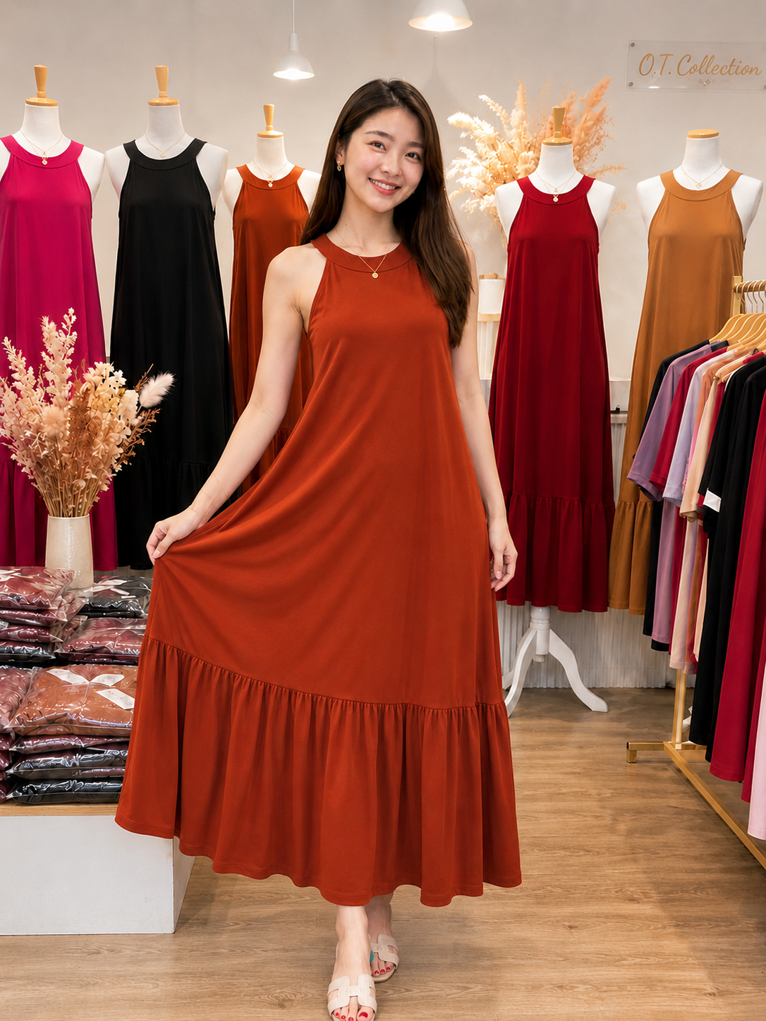 XDM FITS-Premium Challis Maxi Dress for regular size