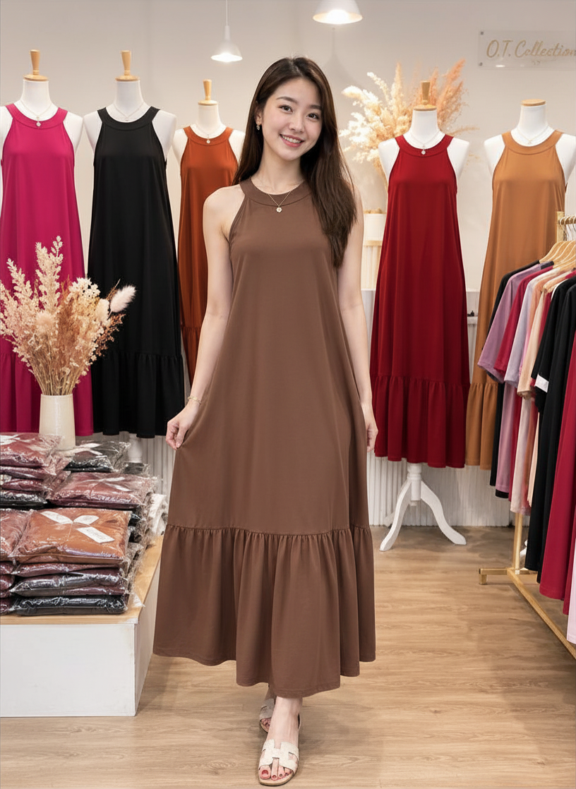 XDM FITS-Premium Challis Maxi Dress for regular size