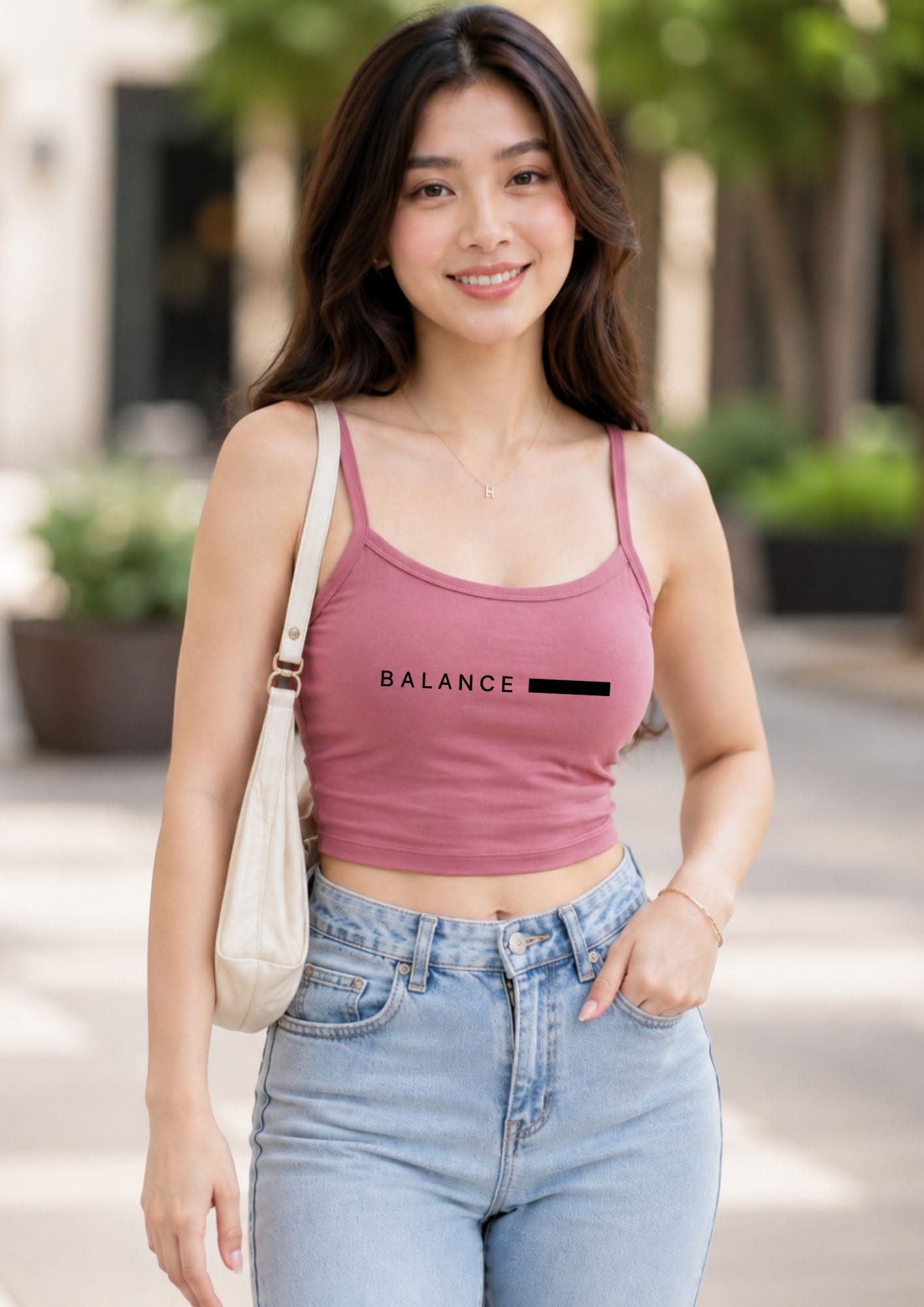 XDM-Women's Double-Lined Basic Cami Top