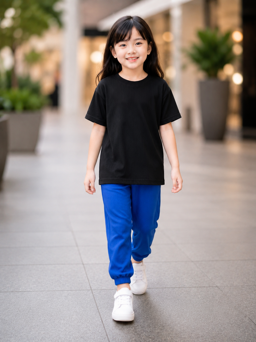 XDM-Kids Ribbed Cotton Knitted Terno Set | Soft Stretch Co-Ord Outfit with Ankle Cuffs | Best Fit for 5-8 Years Old
