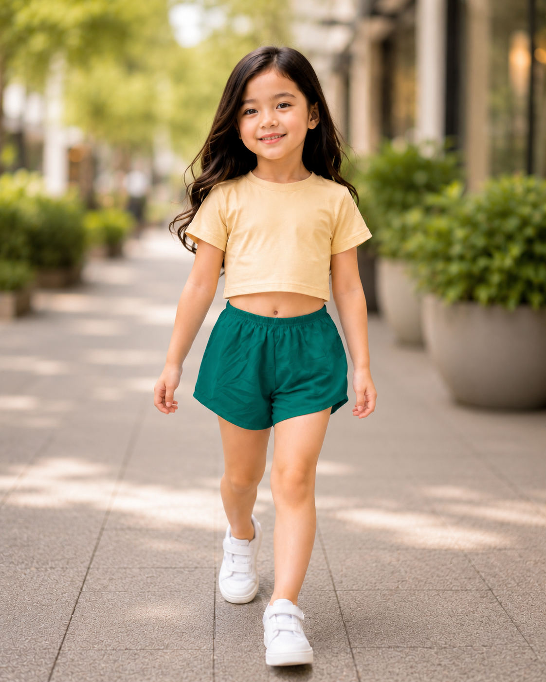 XDM-Cute & Comfy Kids Terno Set 💕 Crop Top + Shorts