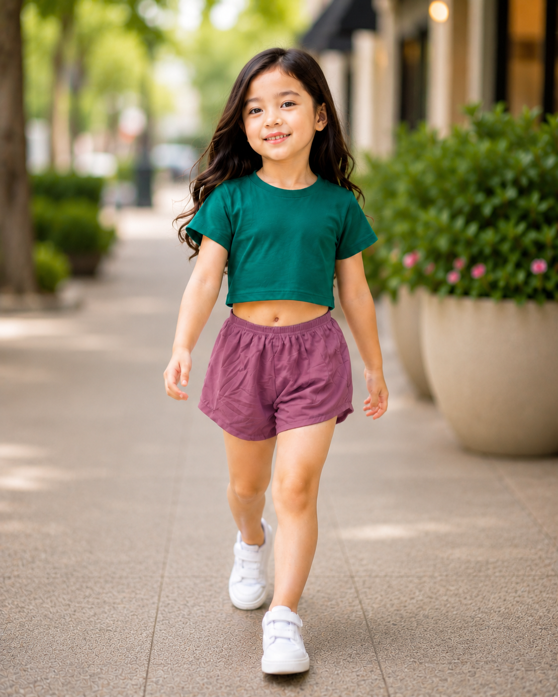 XDM-Cute & Comfy Kids Terno Set 💕 Crop Top + Shorts