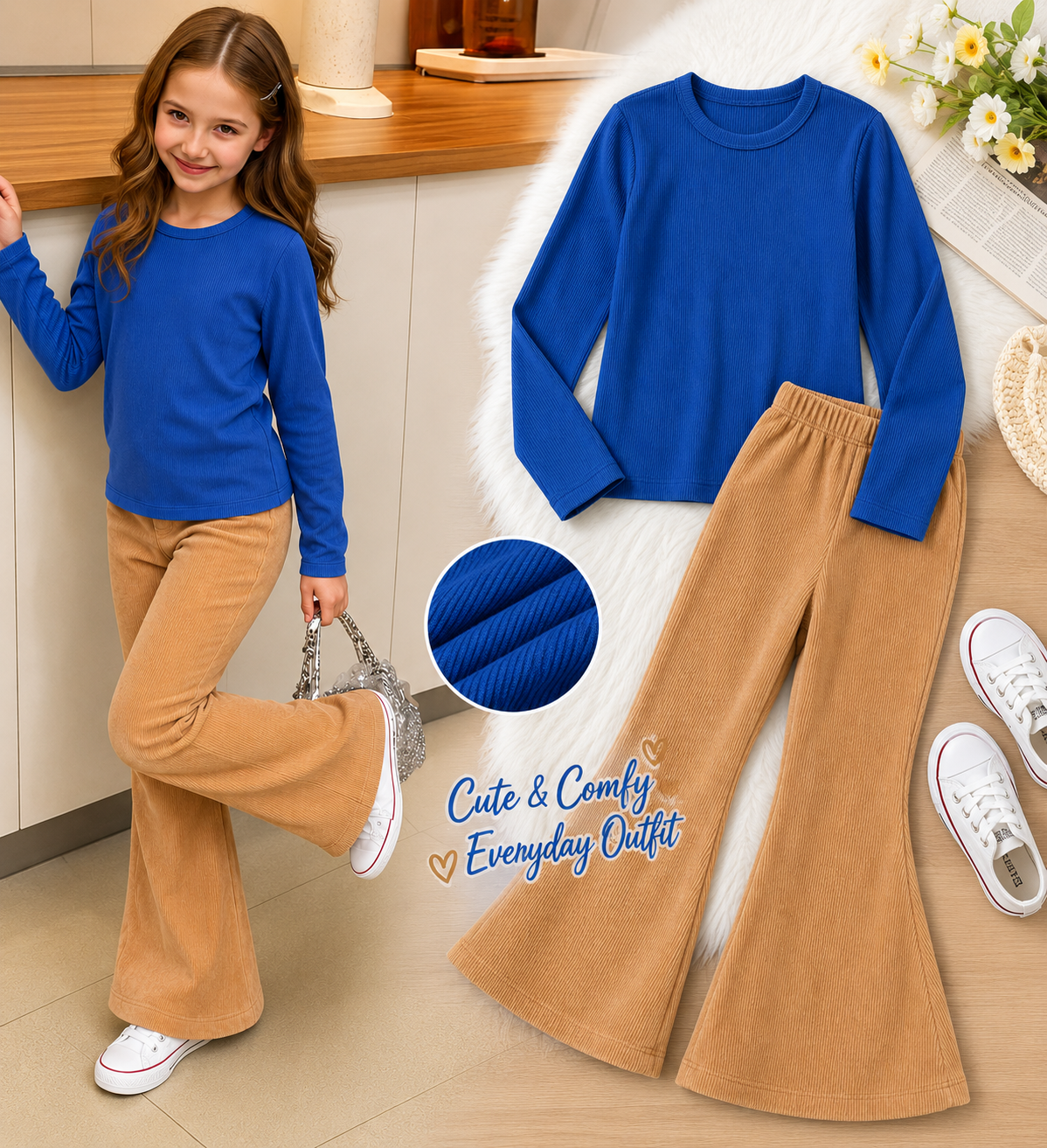 XDM-Mini Fashionista Long Sleeve & Flare Pants Set