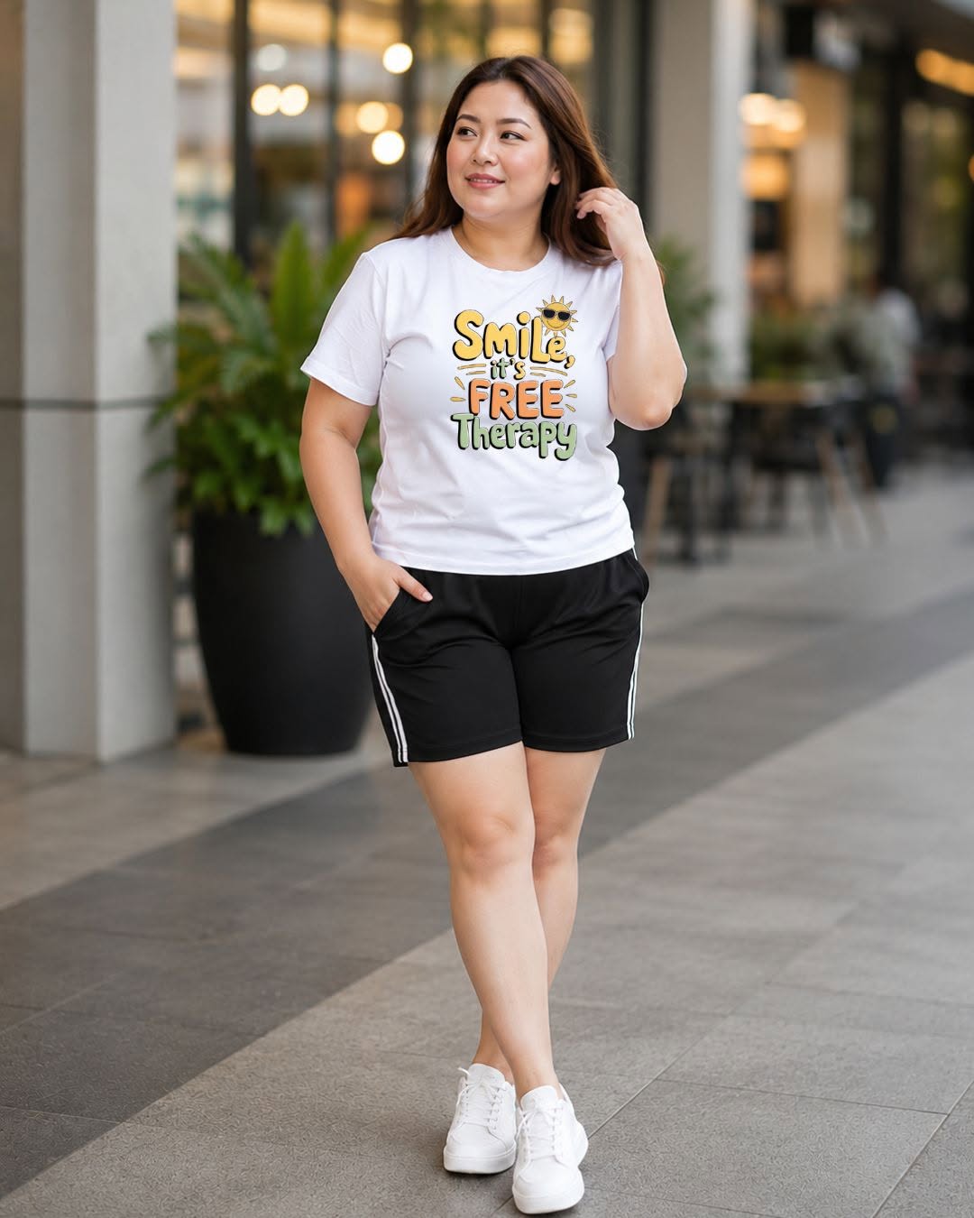 XDM-Korean-Inspired Plus Size Terno Set | Stretch Cotton Spandex Shirt + Premium Yonex Shorts