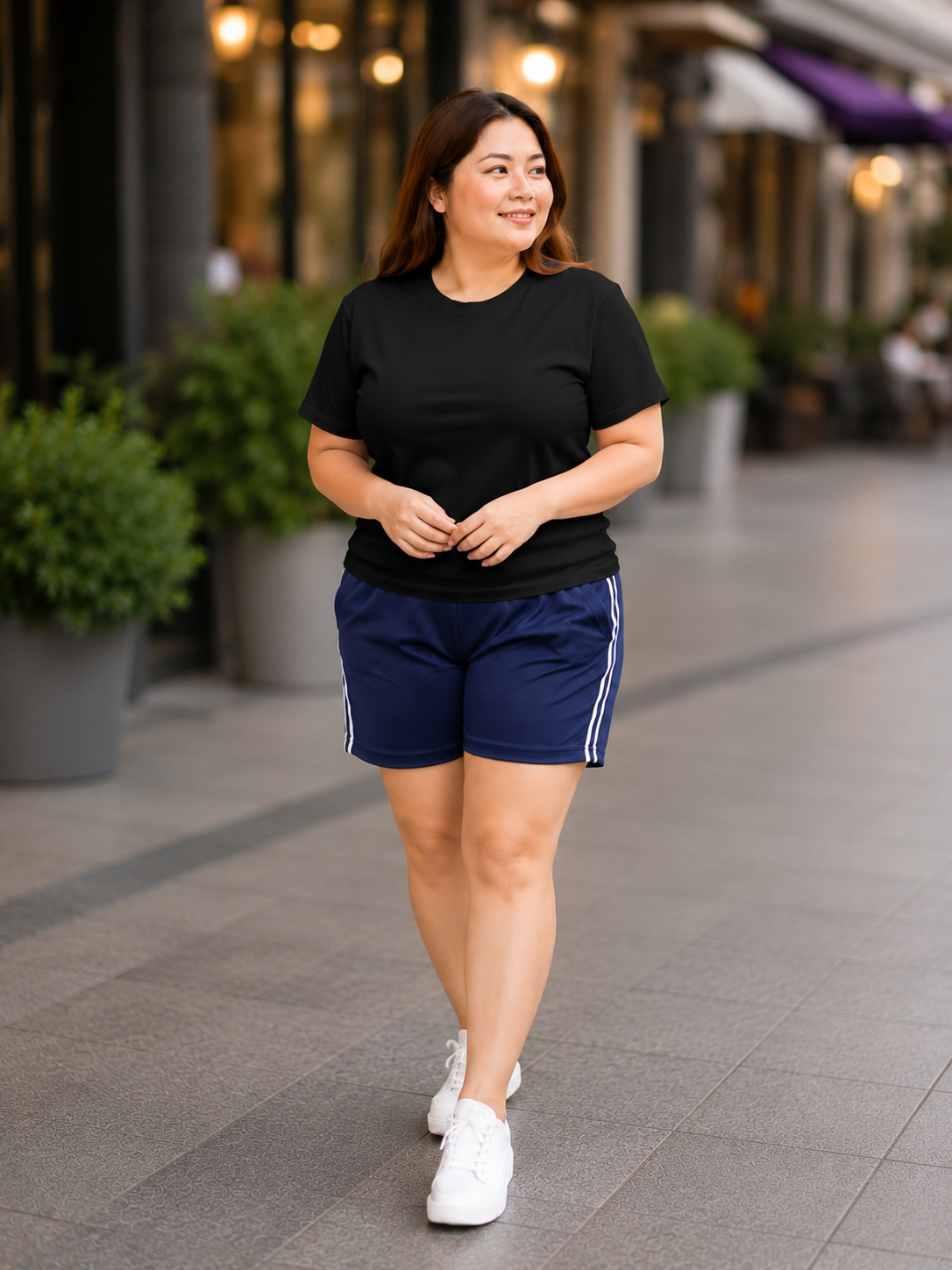 XDM-Korean-Inspired Plus Size Terno Set | Stretch Cotton Spandex Shirt + Premium Yonex Shorts