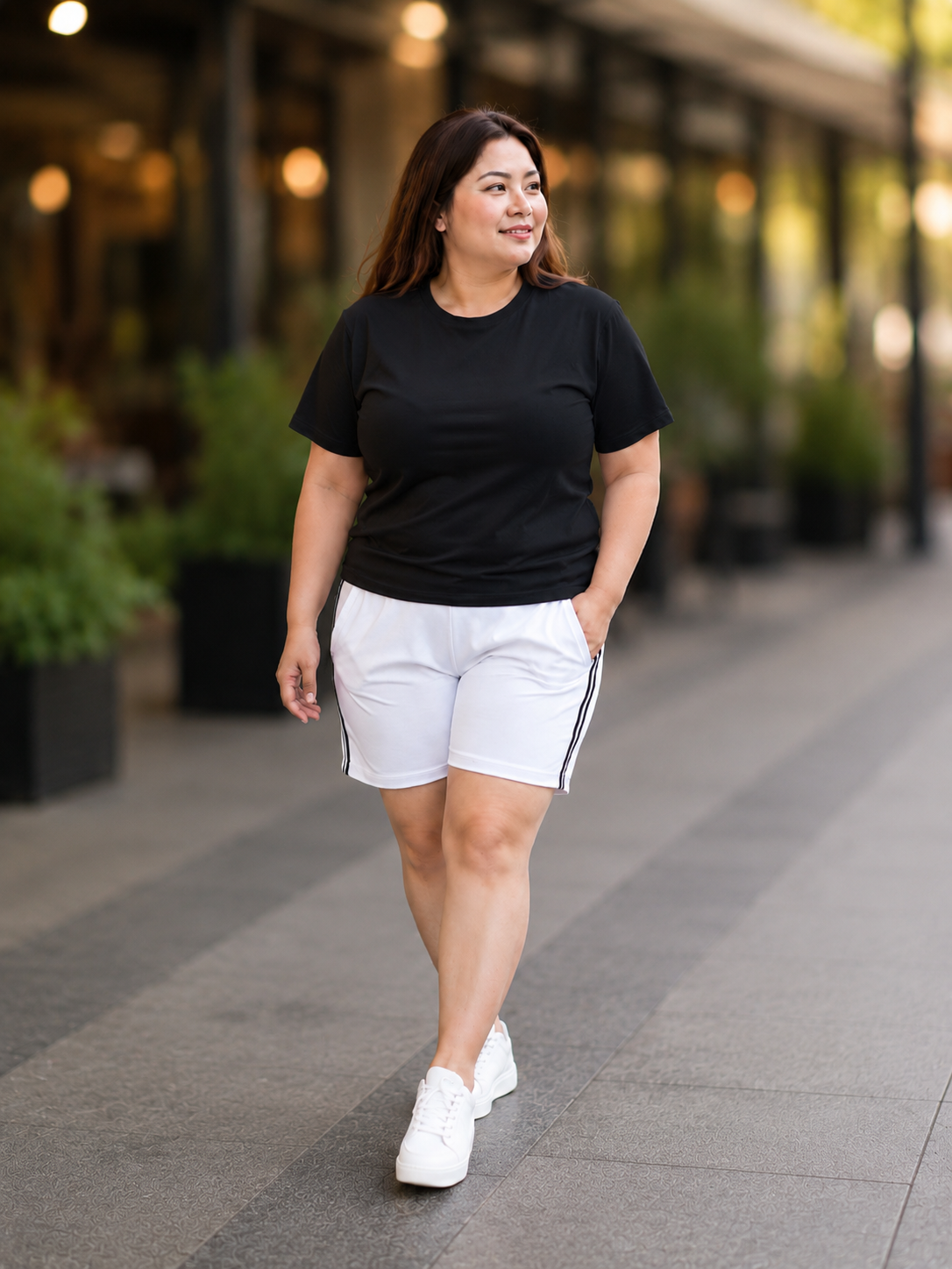 XDM-Korean-Inspired Plus Size Terno Set | Stretch Cotton Spandex Shirt + Premium Yonex Shorts