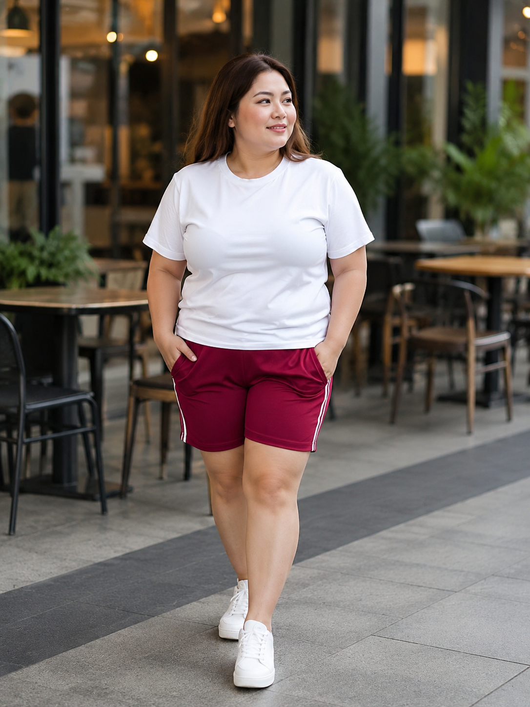 XDM-Korean-Inspired Plus Size Terno Set | Stretch Cotton Spandex Shirt + Premium Yonex Shorts