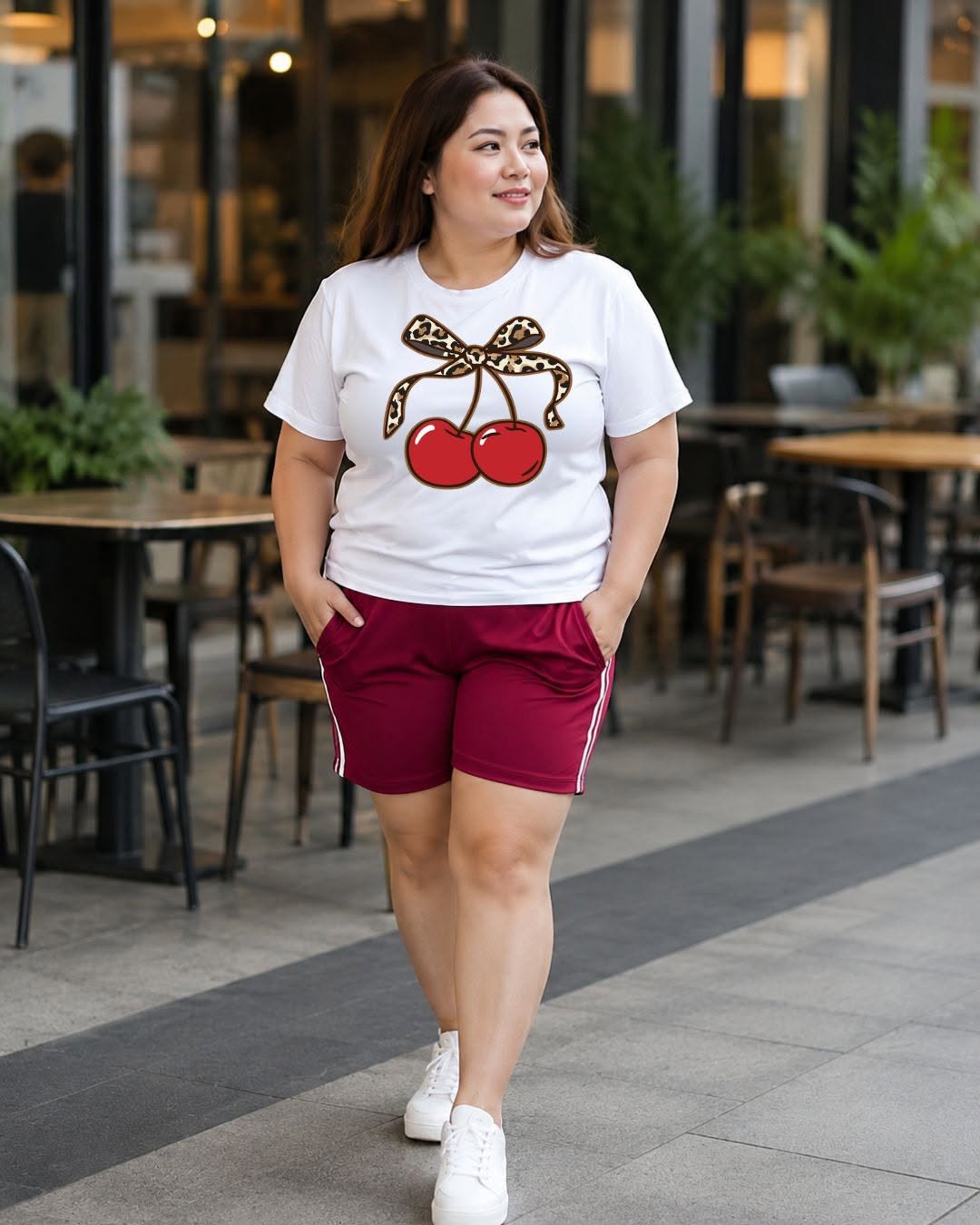XDM-Korean-Inspired Plus Size Terno Set | Stretch Cotton Spandex Shirt + Premium Yonex Shorts