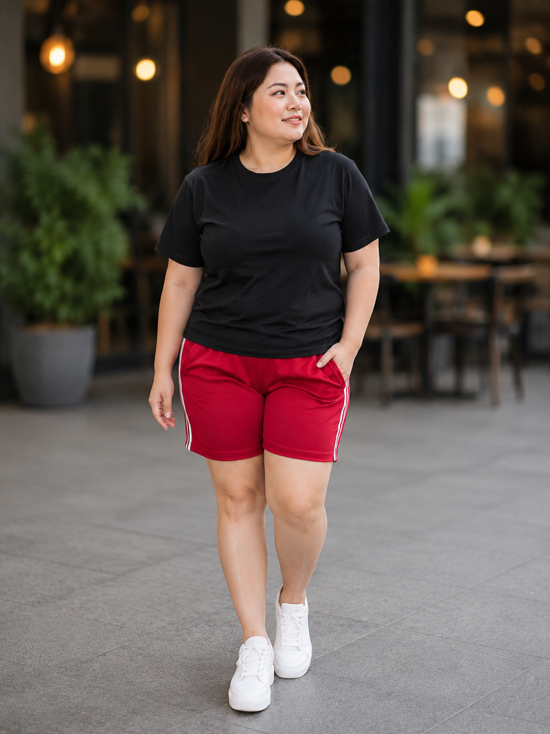 XDM-Korean-Inspired Plus Size Terno Set | Stretch Cotton Spandex Shirt + Premium Yonex Shorts