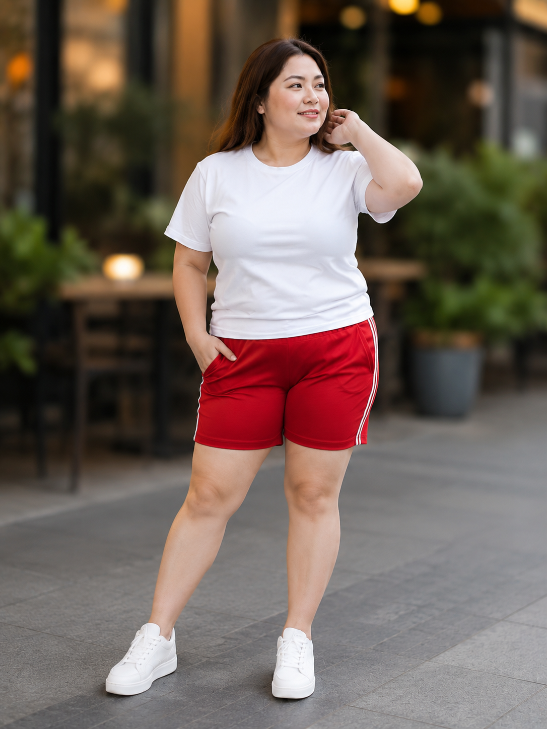 XDM-Korean-Inspired Plus Size Terno Set | Stretch Cotton Spandex Shirt + Premium Yonex Shorts