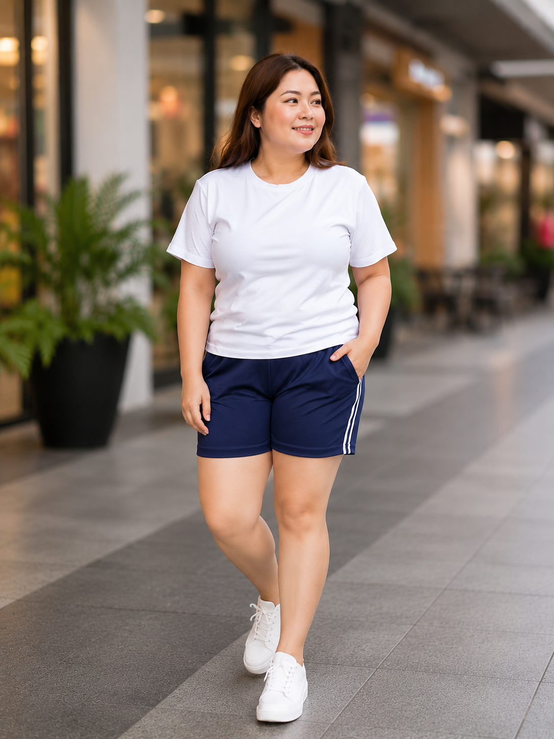 XDM-Korean-Inspired Plus Size Terno Set | Stretch Cotton Spandex Shirt + Premium Yonex Shorts