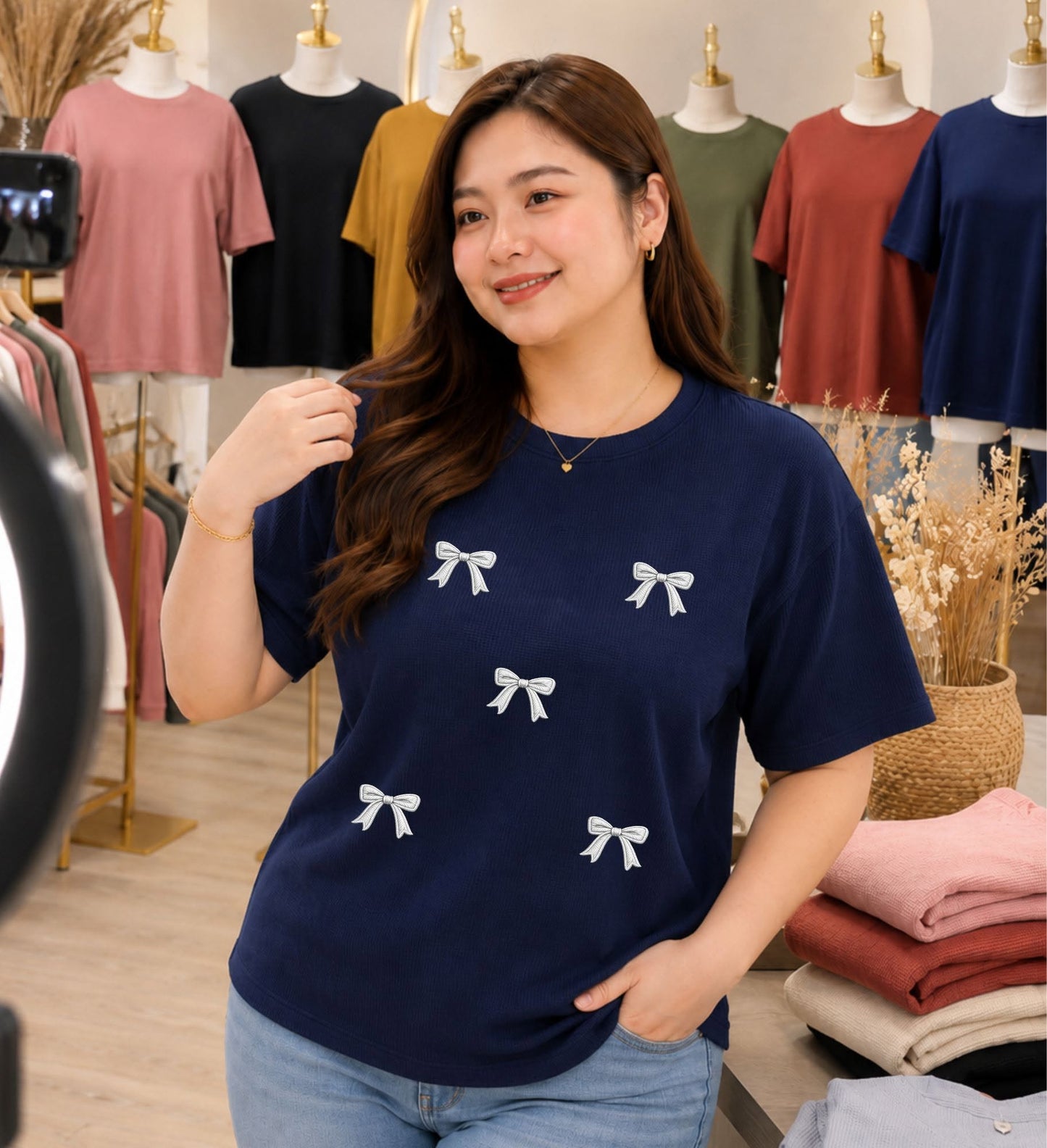 XDM FITS Waffle Basic Tee – Comfy & Sosyal Everyday Top (Regular & Plus Size)