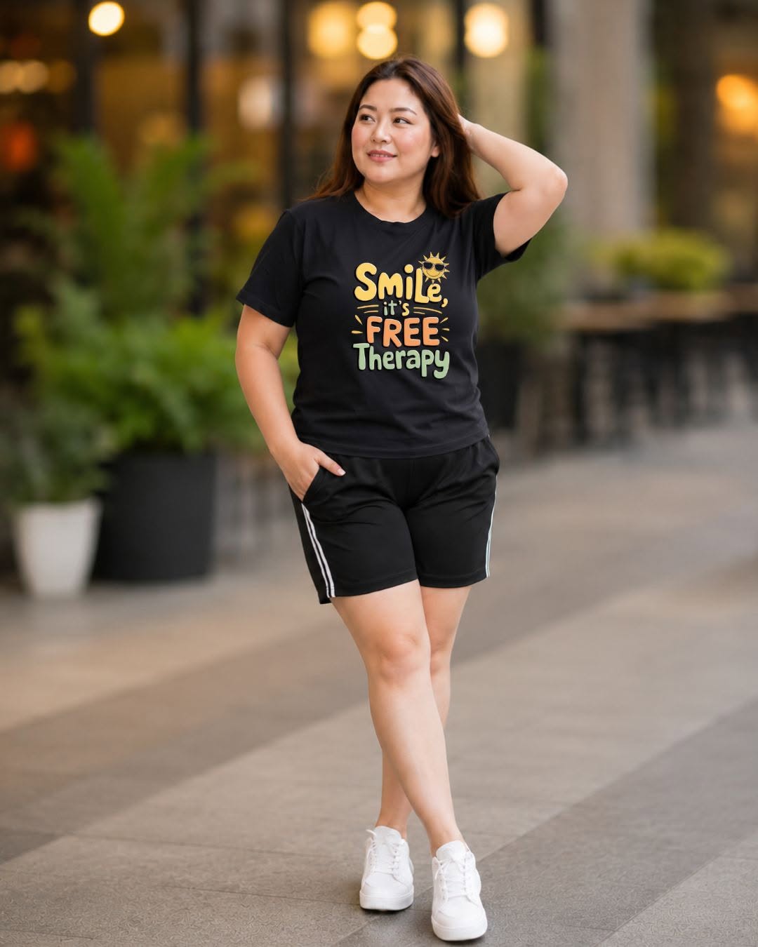XDM-Korean-Inspired Plus Size Terno Set | Stretch Cotton Spandex Shirt + Premium Yonex Shorts