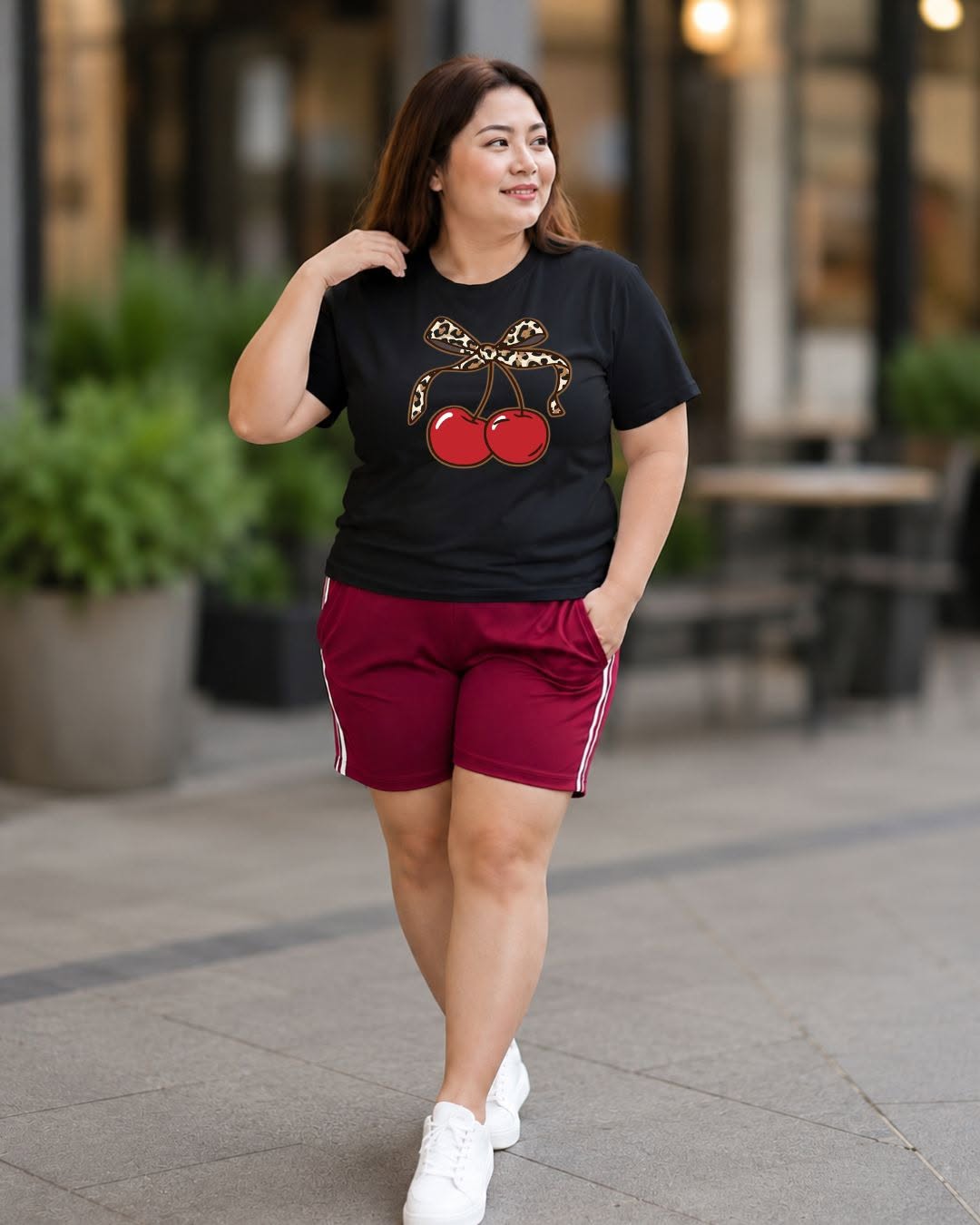 XDM-Korean-Inspired Plus Size Terno Set | Stretch Cotton Spandex Shirt + Premium Yonex Shorts