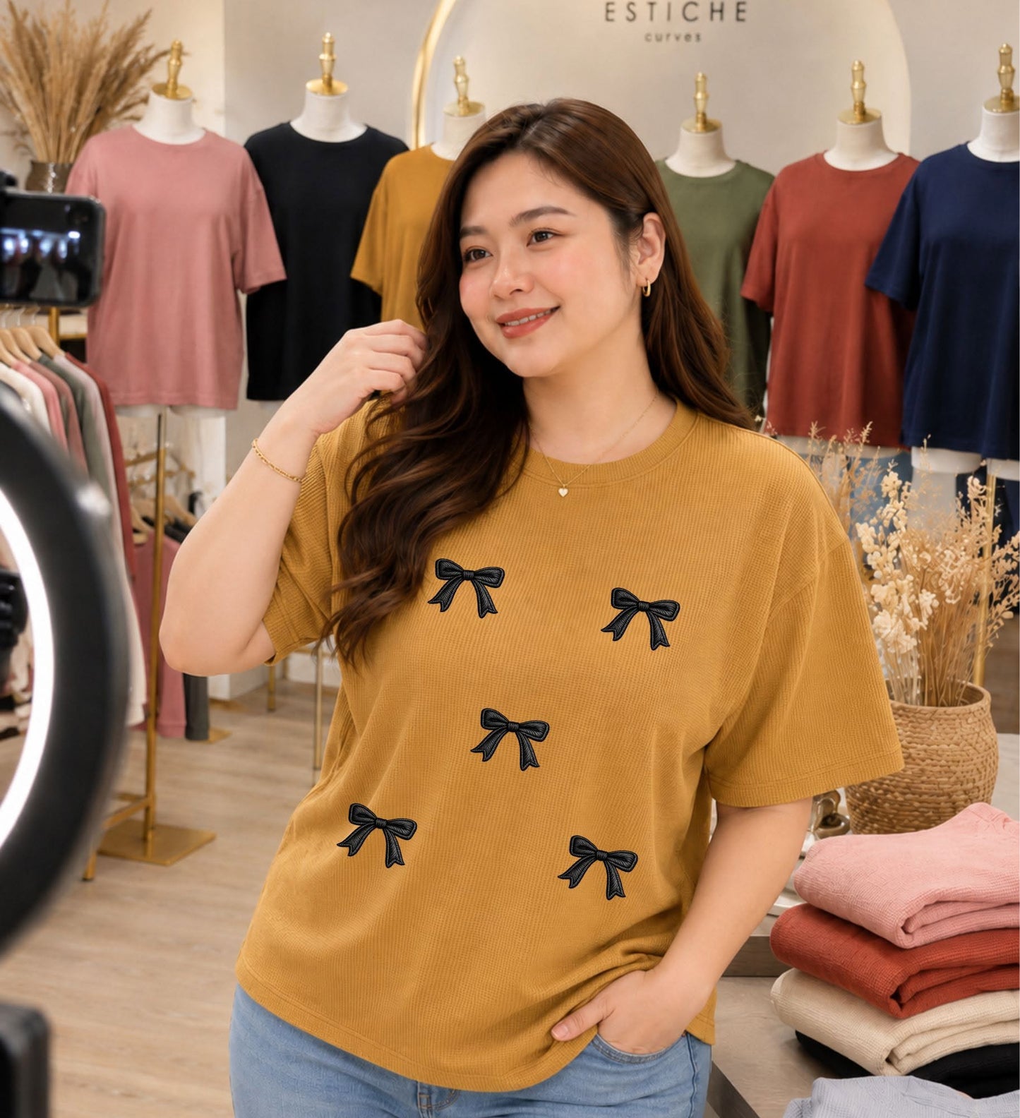 XDM FITS Waffle Basic Tee – Comfy & Sosyal Everyday Top (Regular & Plus Size)