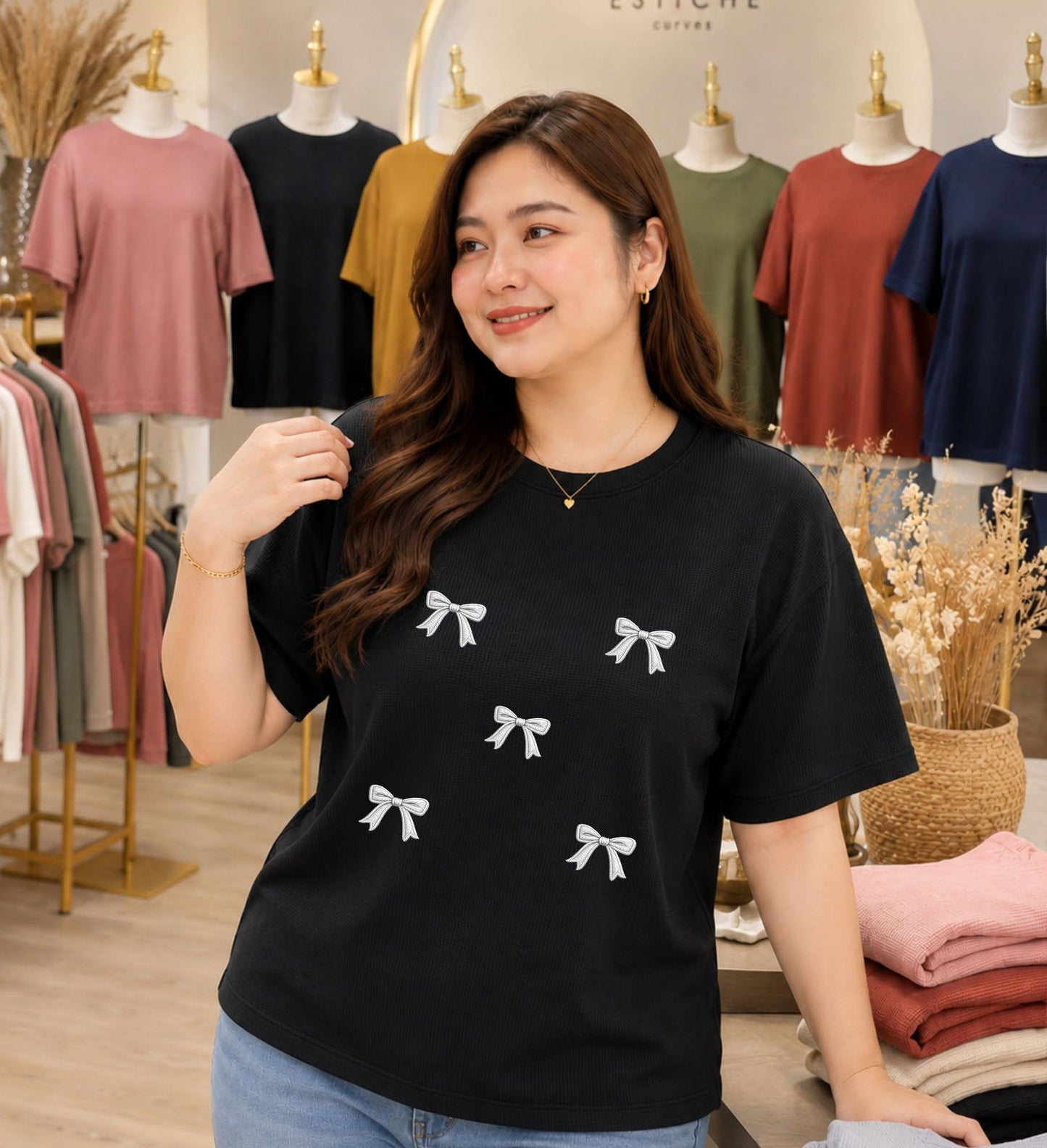 XDM FITS Waffle Basic Tee – Comfy & Sosyal Everyday Top (Regular & Plus Size)