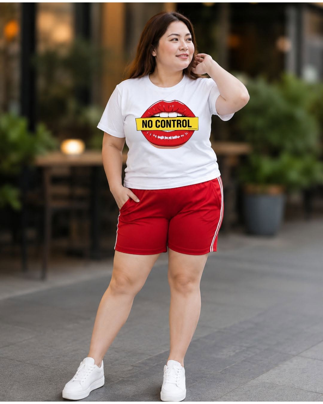 XDM-Korean-Inspired Plus Size Terno Set | Stretch Cotton Spandex Shirt + Premium Yonex Shorts