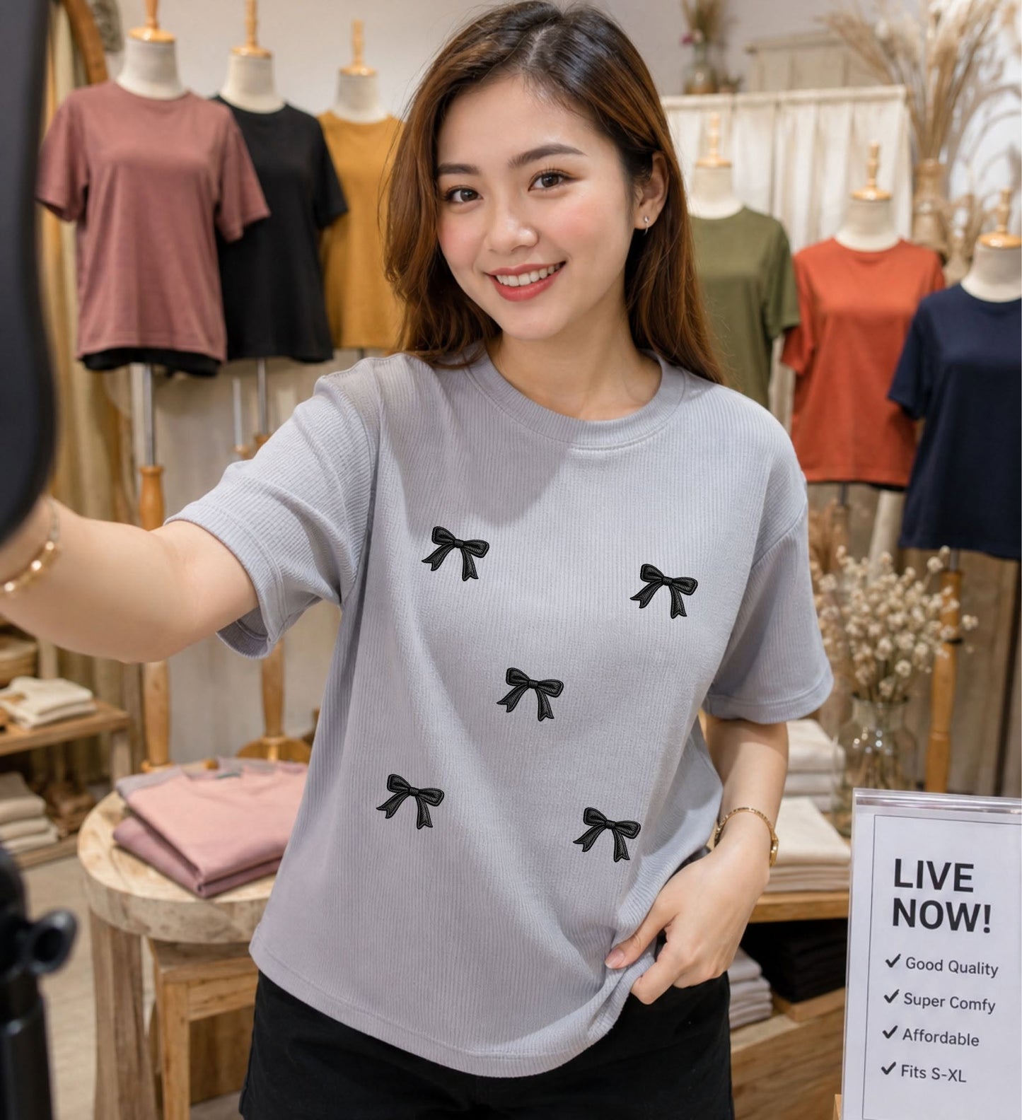 XDM FITS Waffle Basic Tee – Comfy & Sosyal Everyday Top (Regular & Plus Size)