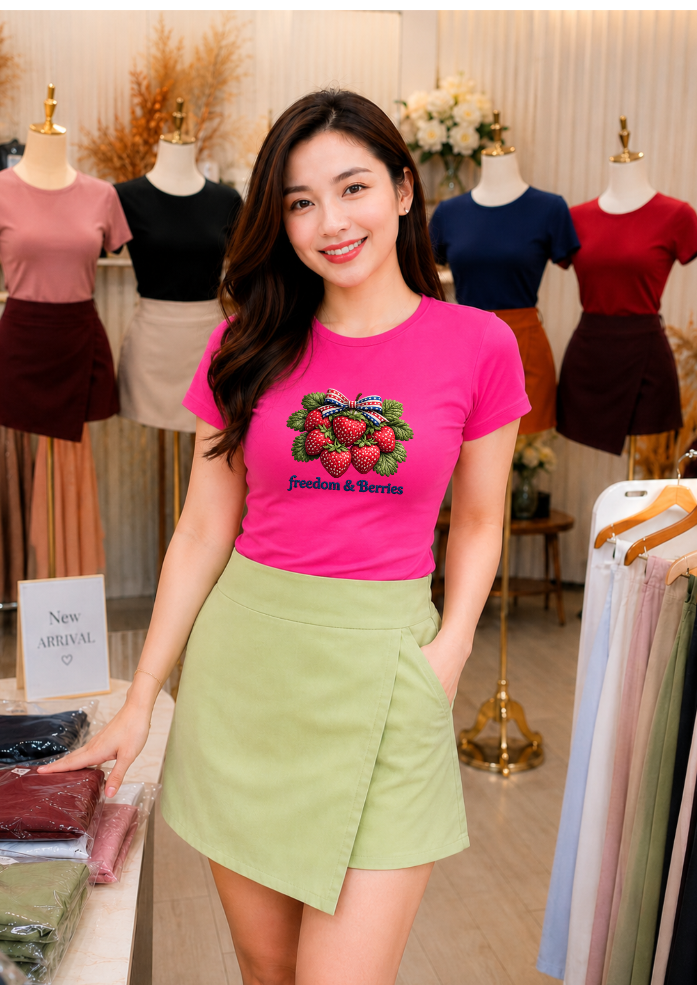 XDM-Korean-Inspired Terno Set | Double-Lined Top & Linen Wrap Skort