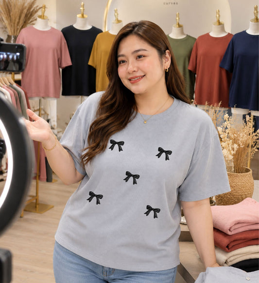 XDM FITS Waffle Basic Tee – Comfy & Sosyal Everyday Top (Regular & Plus Size)