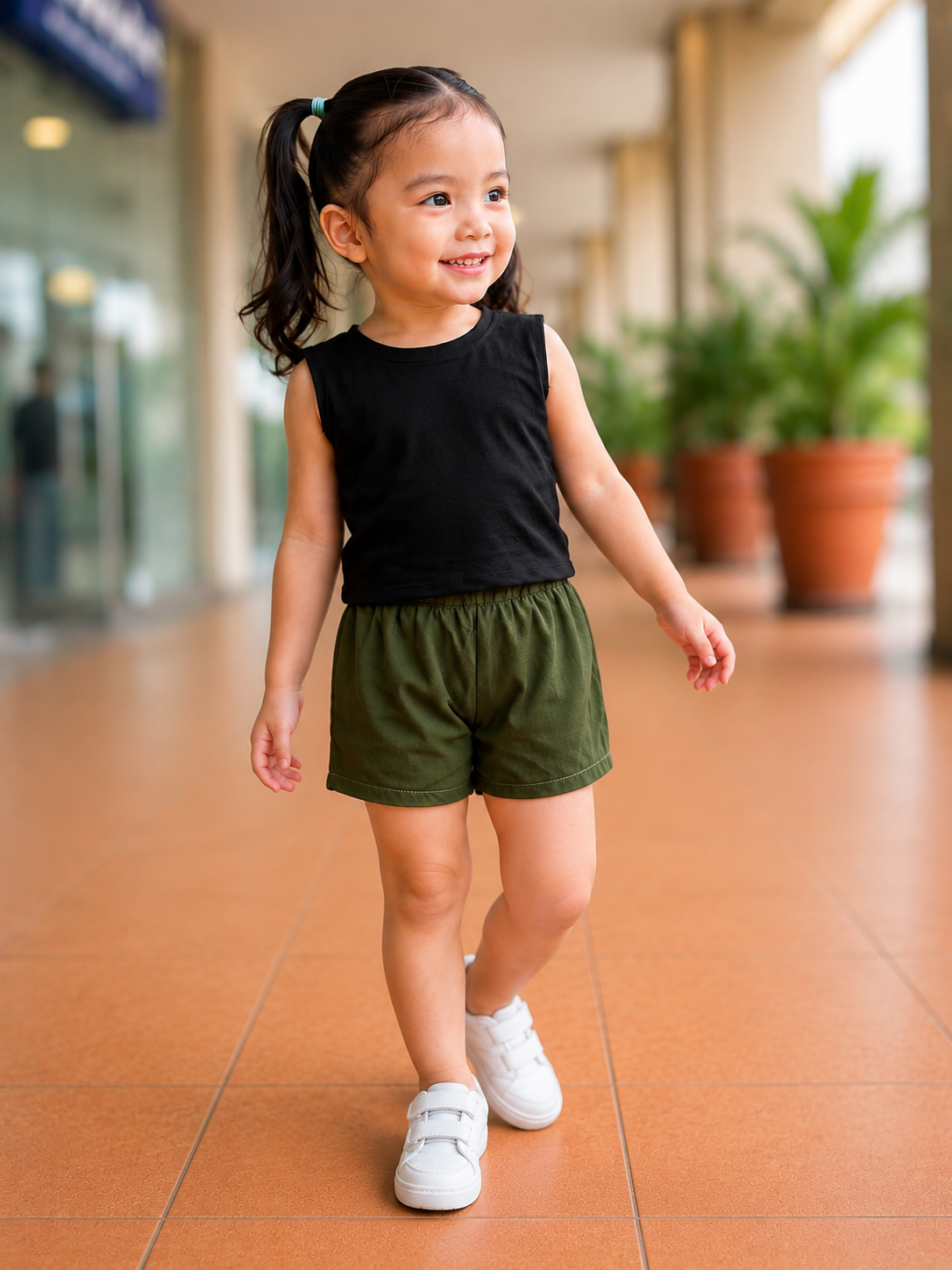 XDM-Kids Comfy  Set | Cotton Spandex Top + Cotton Linen Shorts