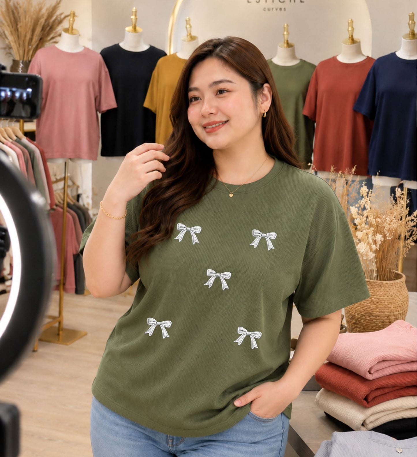 XDM FITS Waffle Basic Tee – Comfy & Sosyal Everyday Top (Regular & Plus Size)