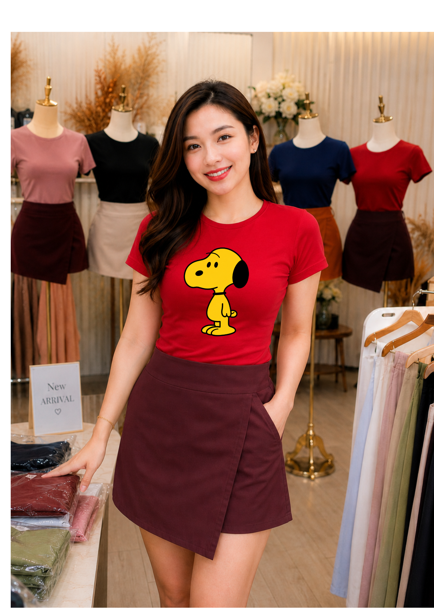 XDM-Korean-Inspired Terno Set | Double-Lined Top & Linen Wrap Skort