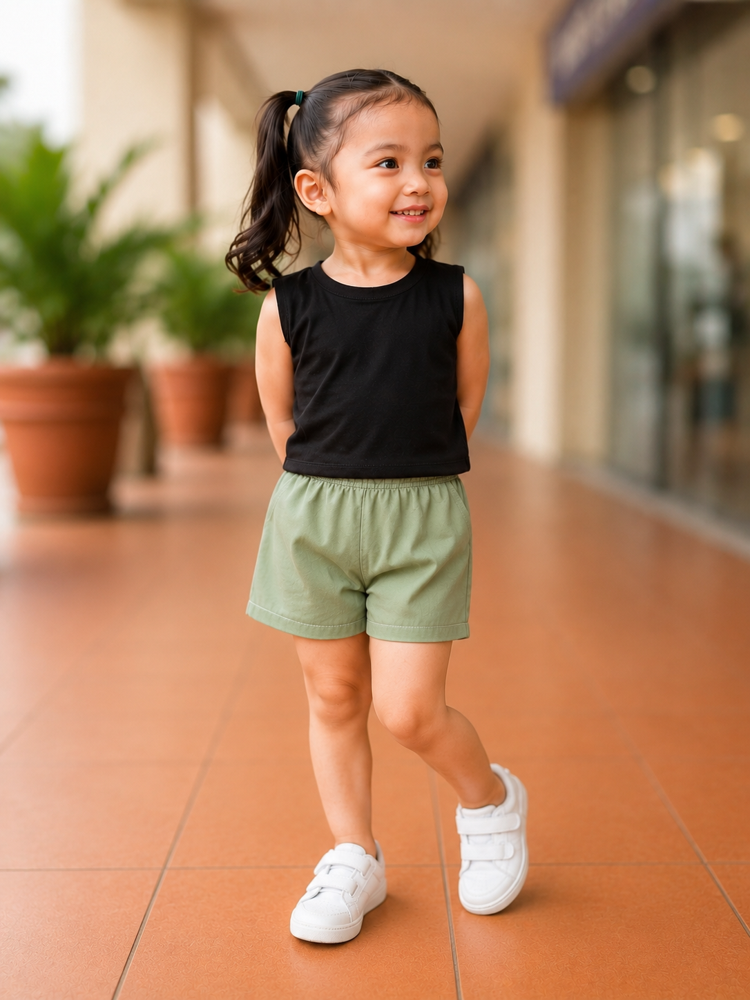 XDM-Kids Comfy  Set | Cotton Spandex Top + Cotton Linen Shorts