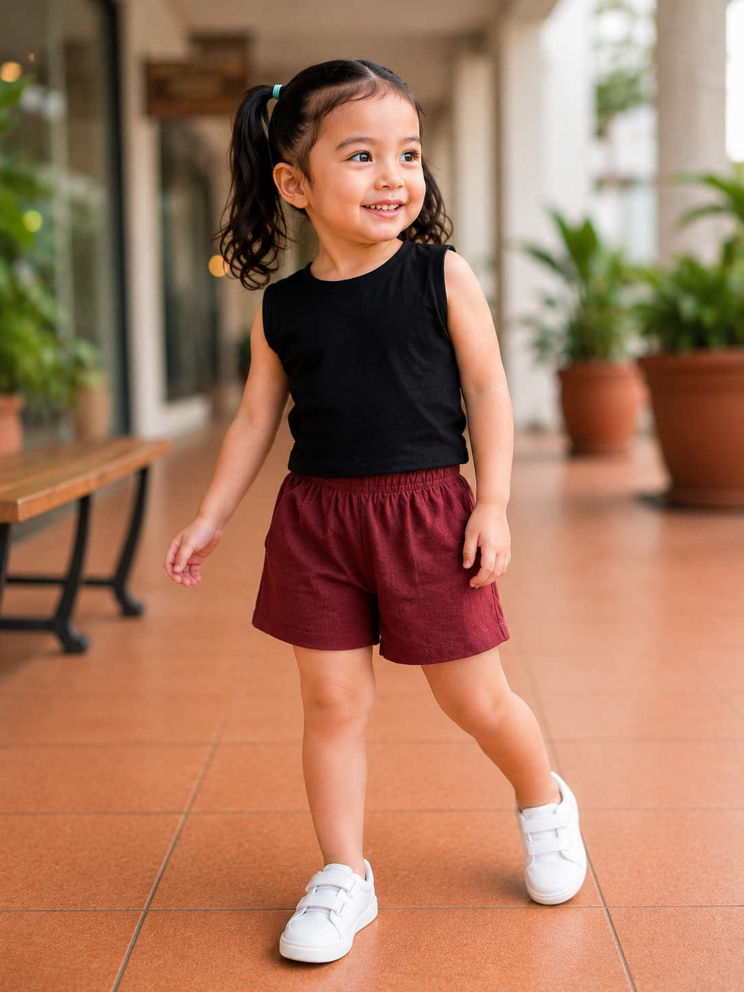 XDM-Kids Comfy  Set | Cotton Spandex Top + Cotton Linen Shorts