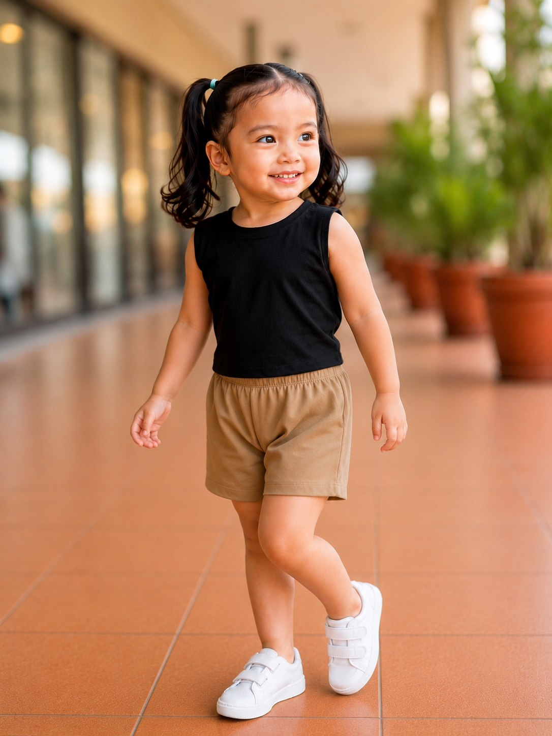 XDM-Kids Comfy  Set | Cotton Spandex Top + Cotton Linen Shorts