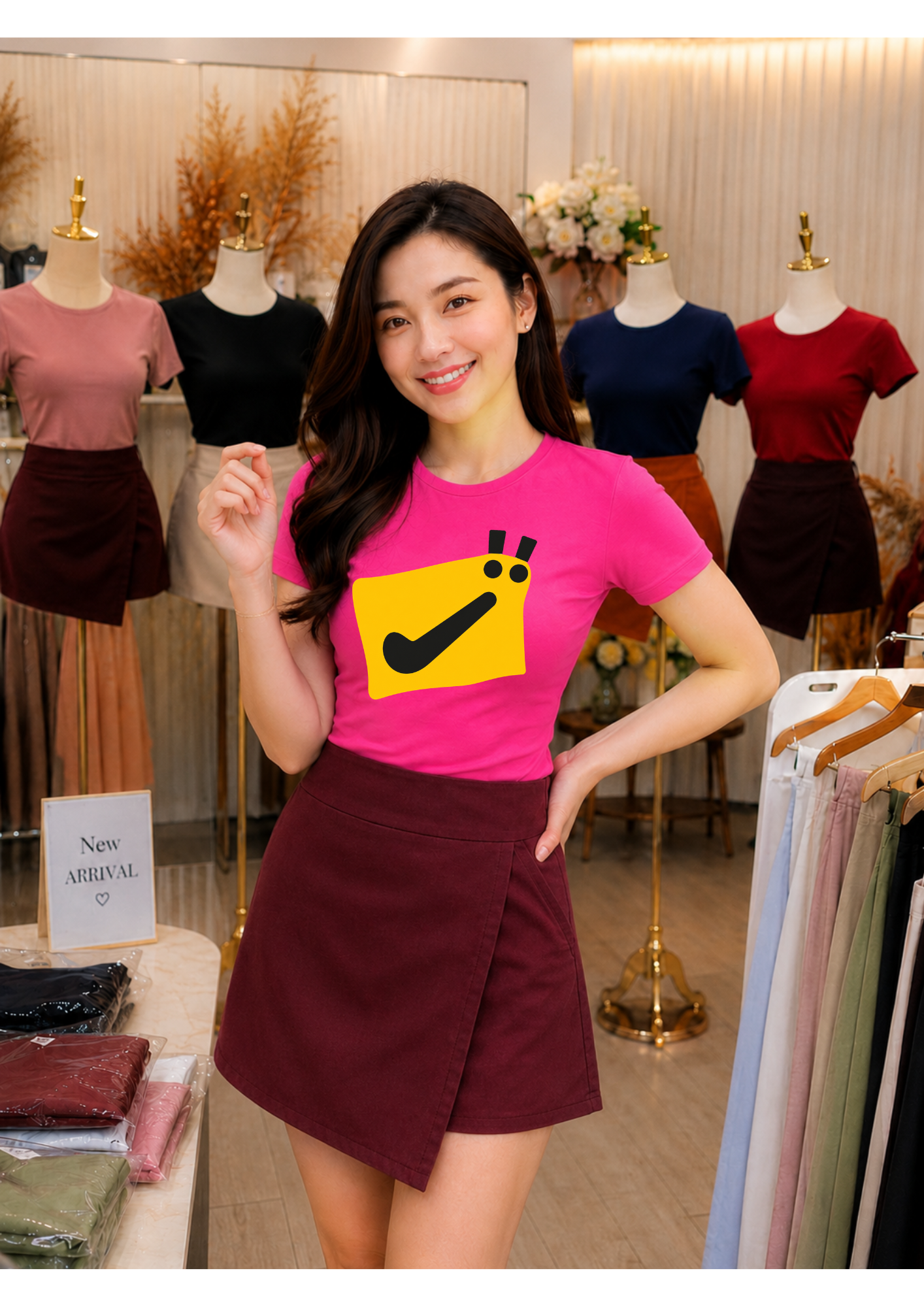 XDM-Korean-Inspired Terno Set | Double-Lined Top & Linen Wrap Skort