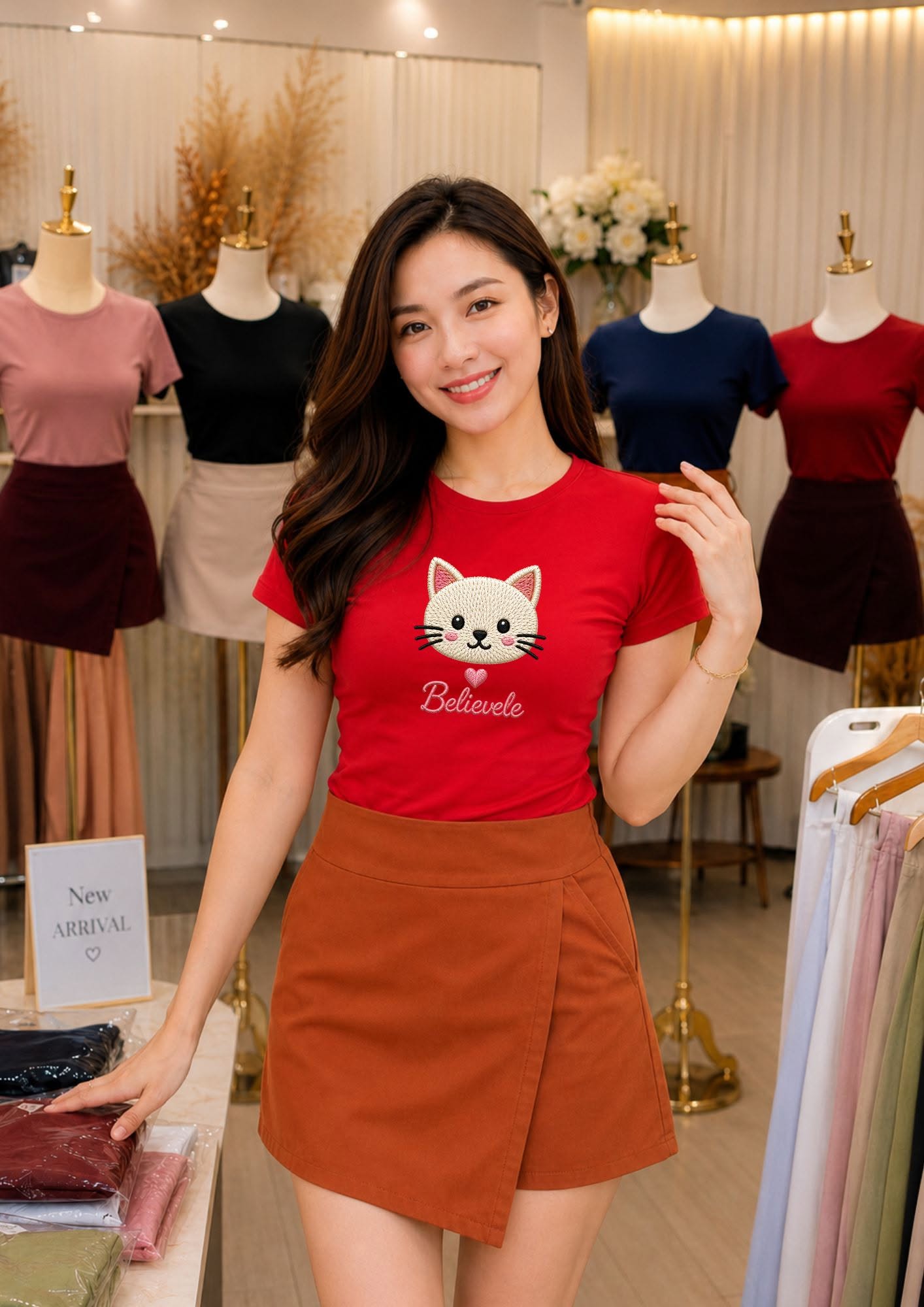 XDM-Korean-Inspired Terno Set | Double-Lined Top & Linen Wrap Skort