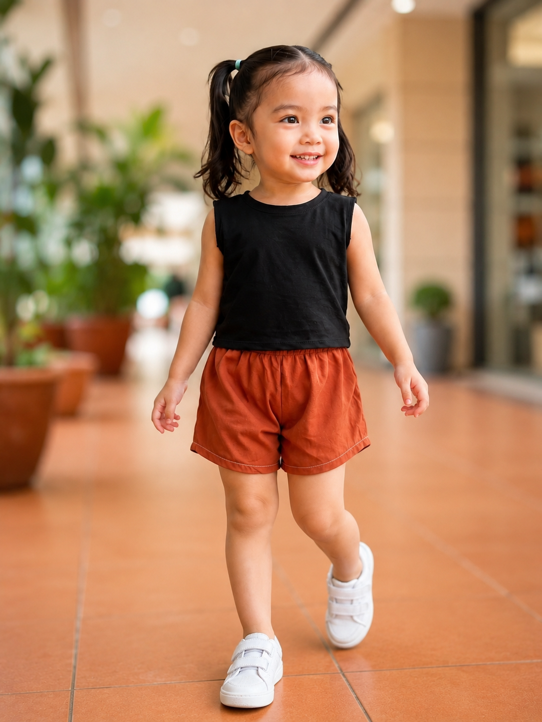 XDM-Kids Comfy  Set | Cotton Spandex Top + Cotton Linen Shorts