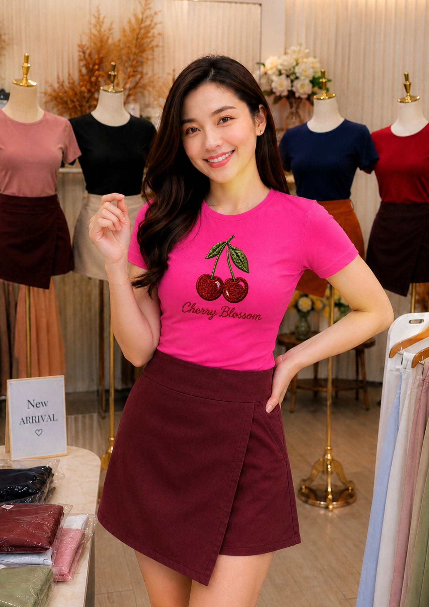 XDM-Korean-Inspired Terno Set | Double-Lined Top & Linen Wrap Skort