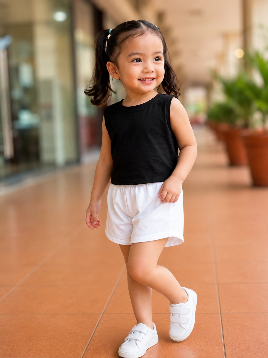 XDM-Kids Comfy  Set | Cotton Spandex Top + Cotton Linen Shorts