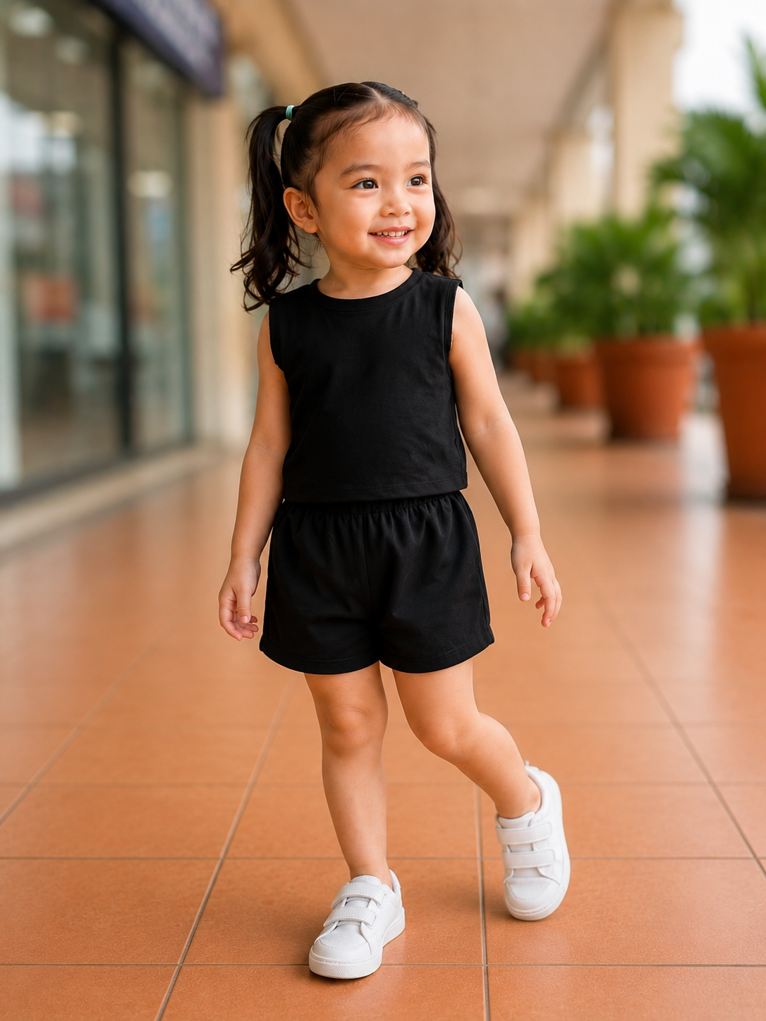 XDM-Kids Comfy  Set | Cotton Spandex Top + Cotton Linen Shorts