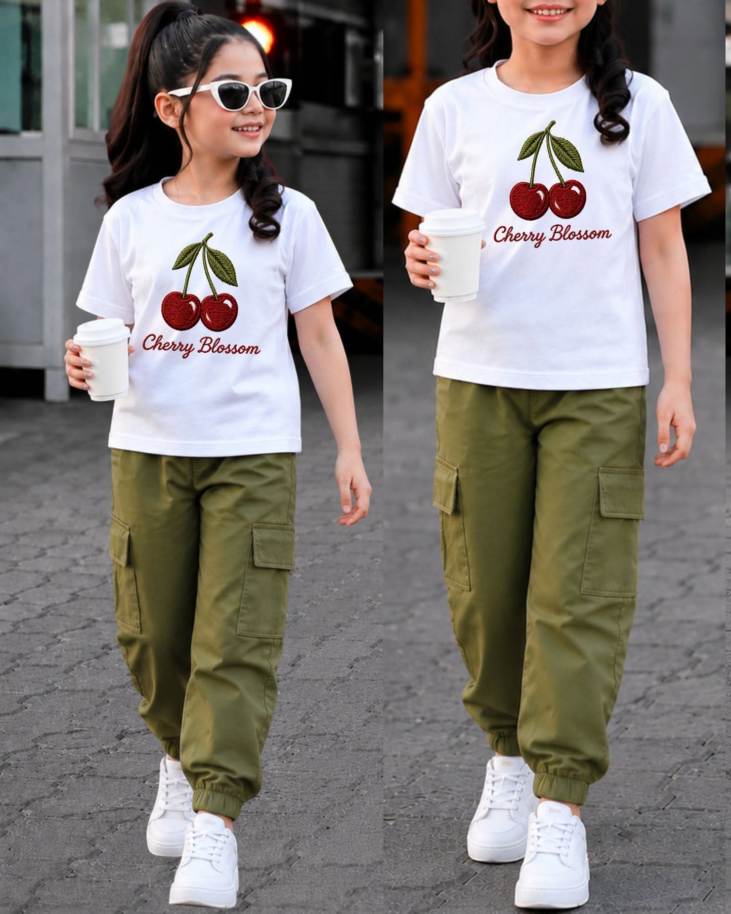 XDM-Elijah Kids Premium Cotton Terno Set | Makapal Cotton Shirt + Woven Cargo Jogger Pants