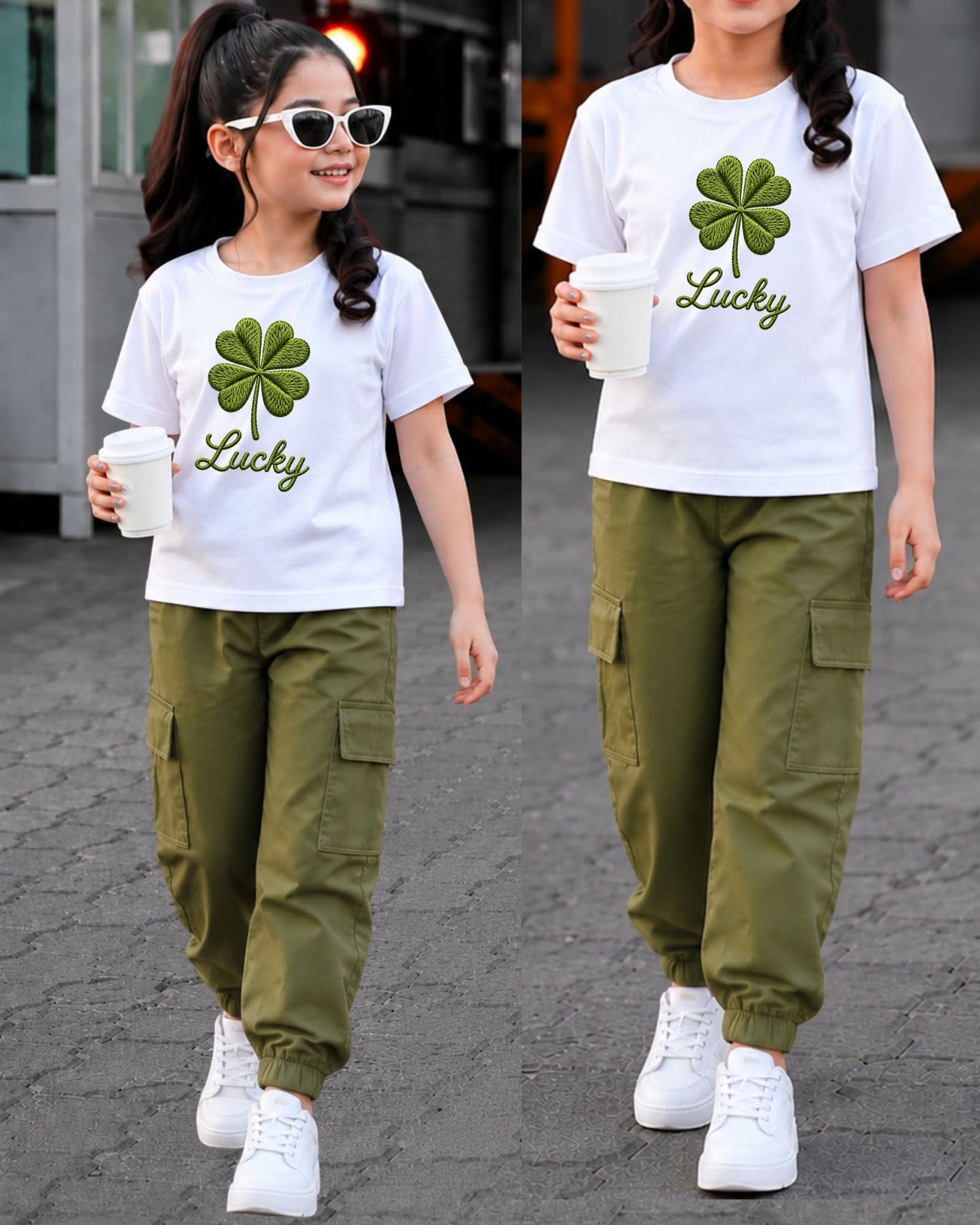 XDM-Elijah Kids Premium Cotton Terno Set | Makapal Cotton Shirt + Woven Cargo Jogger Pants