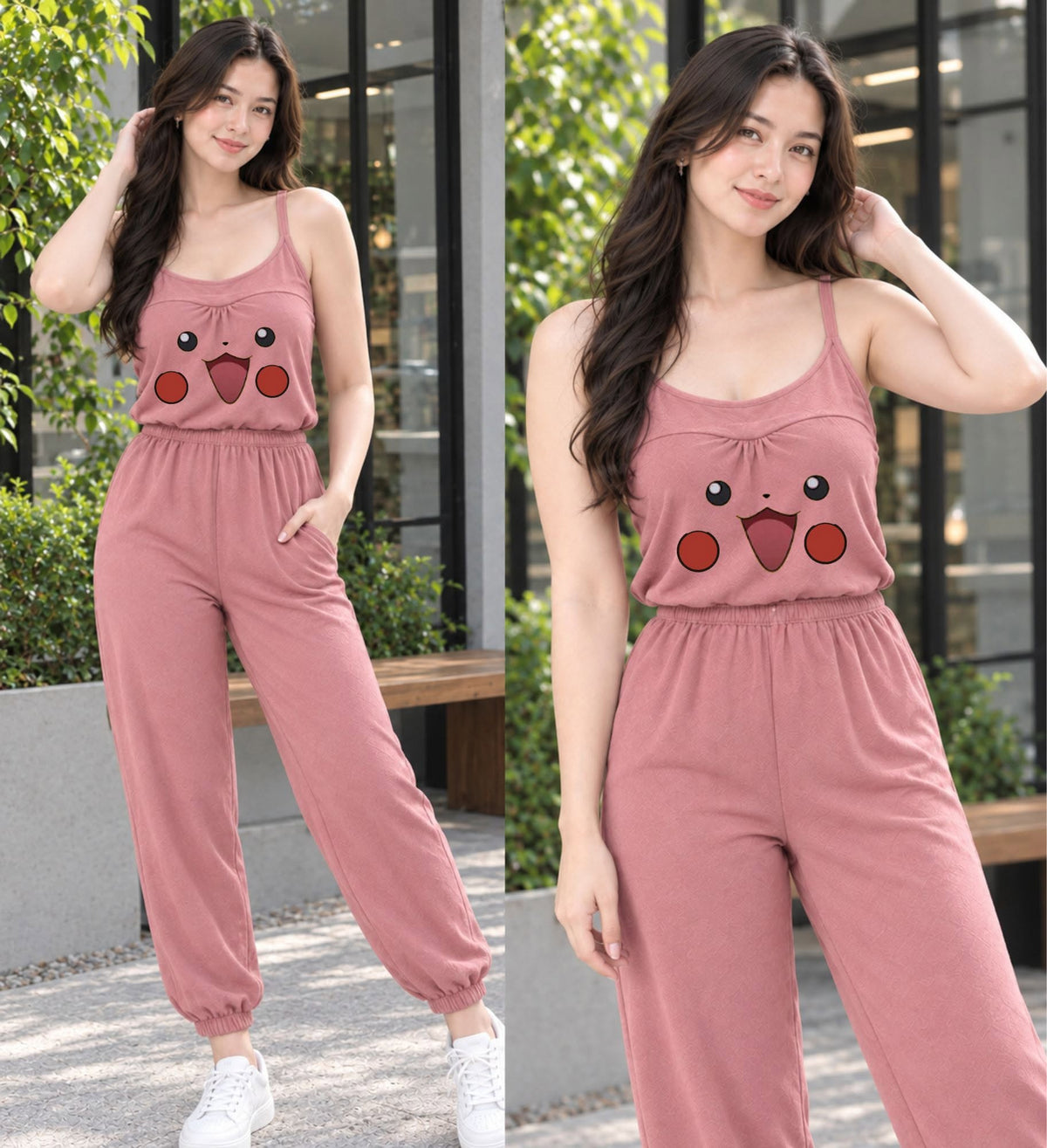 XDM-Women’s Cotton Spandex Jumpsuit | Sleeveless Casual OOTD One-Piece | Stretchy Comfy Fit | Best Fit Small to Semi-Large