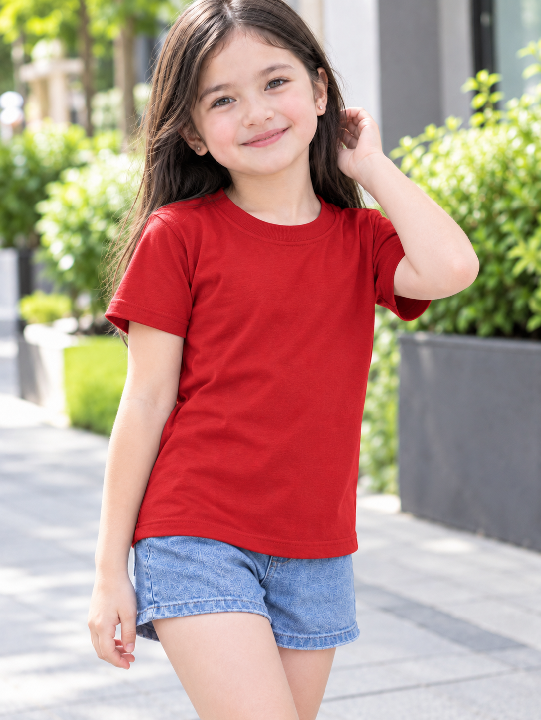 XDM-Kids Cotton Spandex Girls Basic Top  | Soft Stretchy Comfy Outfit | Buy 1 Take 2 Free
