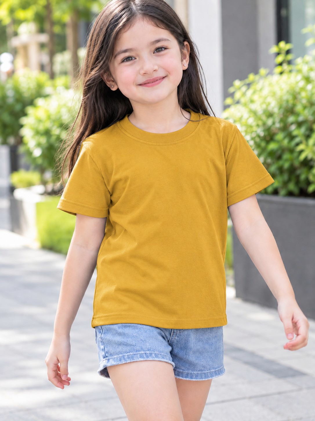 XDM-Kids Cotton Spandex Girls Basic Top  | Soft Stretchy Comfy Outfit | Buy 1 Take 2 Free