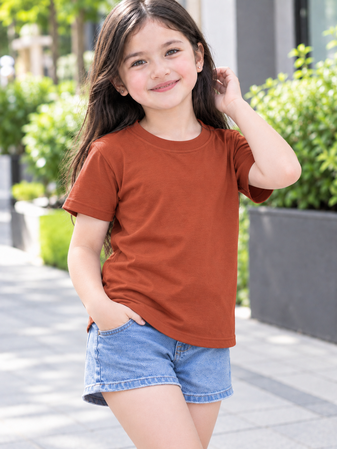 XDM-Kids Cotton Spandex Girls Basic Top  | Soft Stretchy Comfy Outfit | Buy 1 Take 2 Free