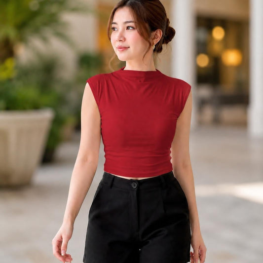 XDM-Everyday Chic Double Lined Crop Top